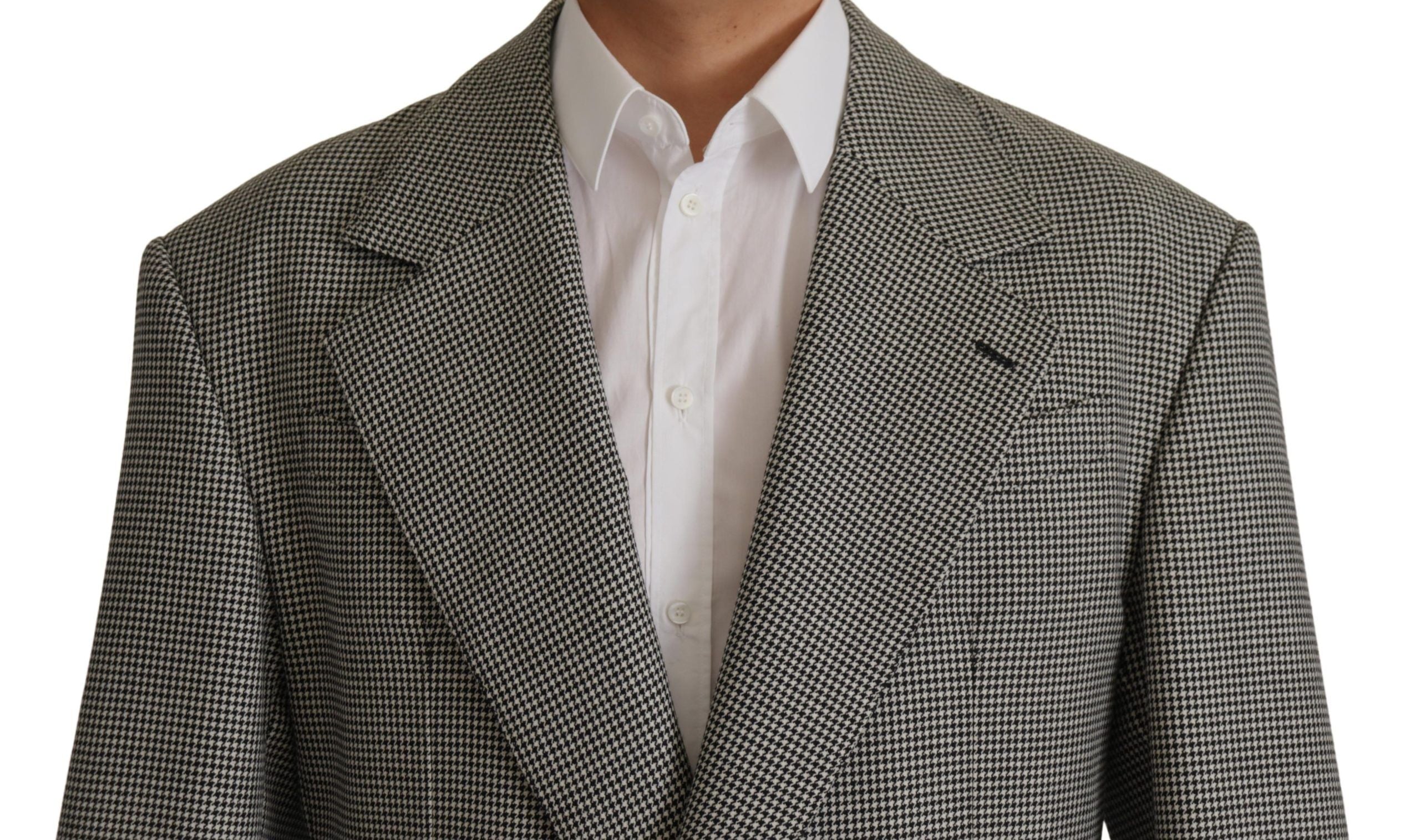 Dolce & Gabbana Gray Checkered Single Breasted Jacket Blazer Dolce & Gabbana