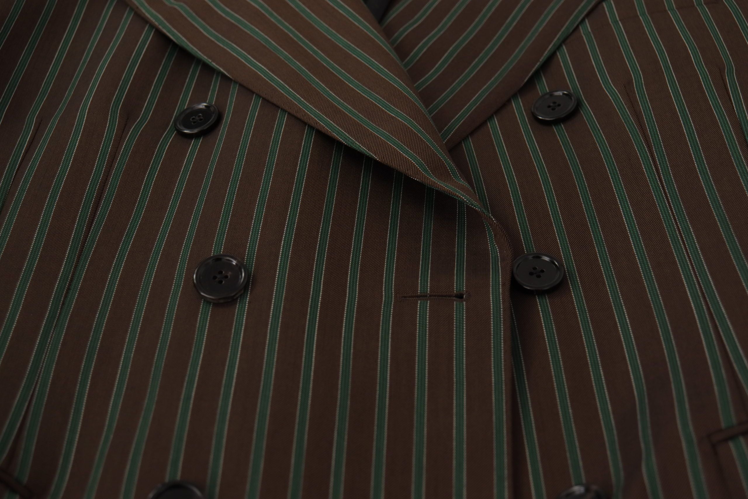 Dolce & Gabbana Multicolor Stripes Double Breasted Blazer Dolce & Gabbana