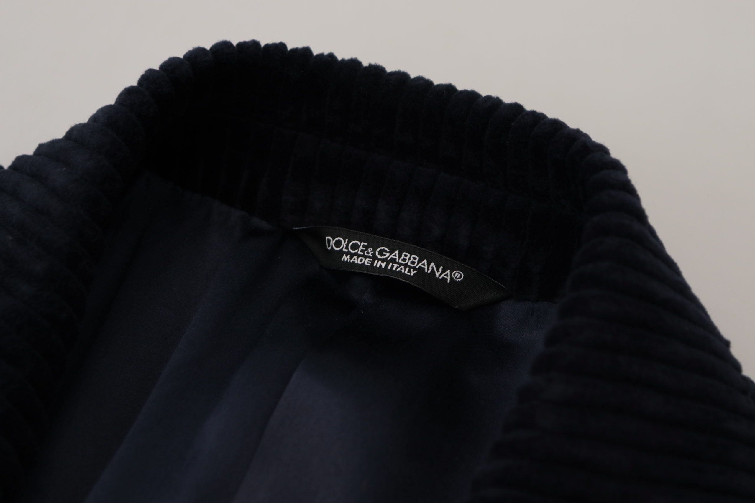 Dolce & Gabbana Black Cotton Cardigan Long Coat Men Jacket Dolce & Gabbana