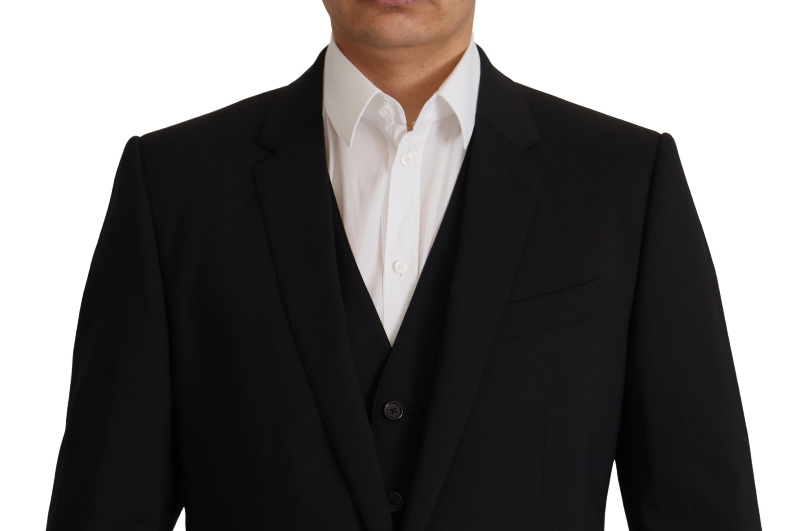 Dolce & Gabbana Black Jacket Vest 2 Piece MARTINI Blazer Dolce & Gabbana