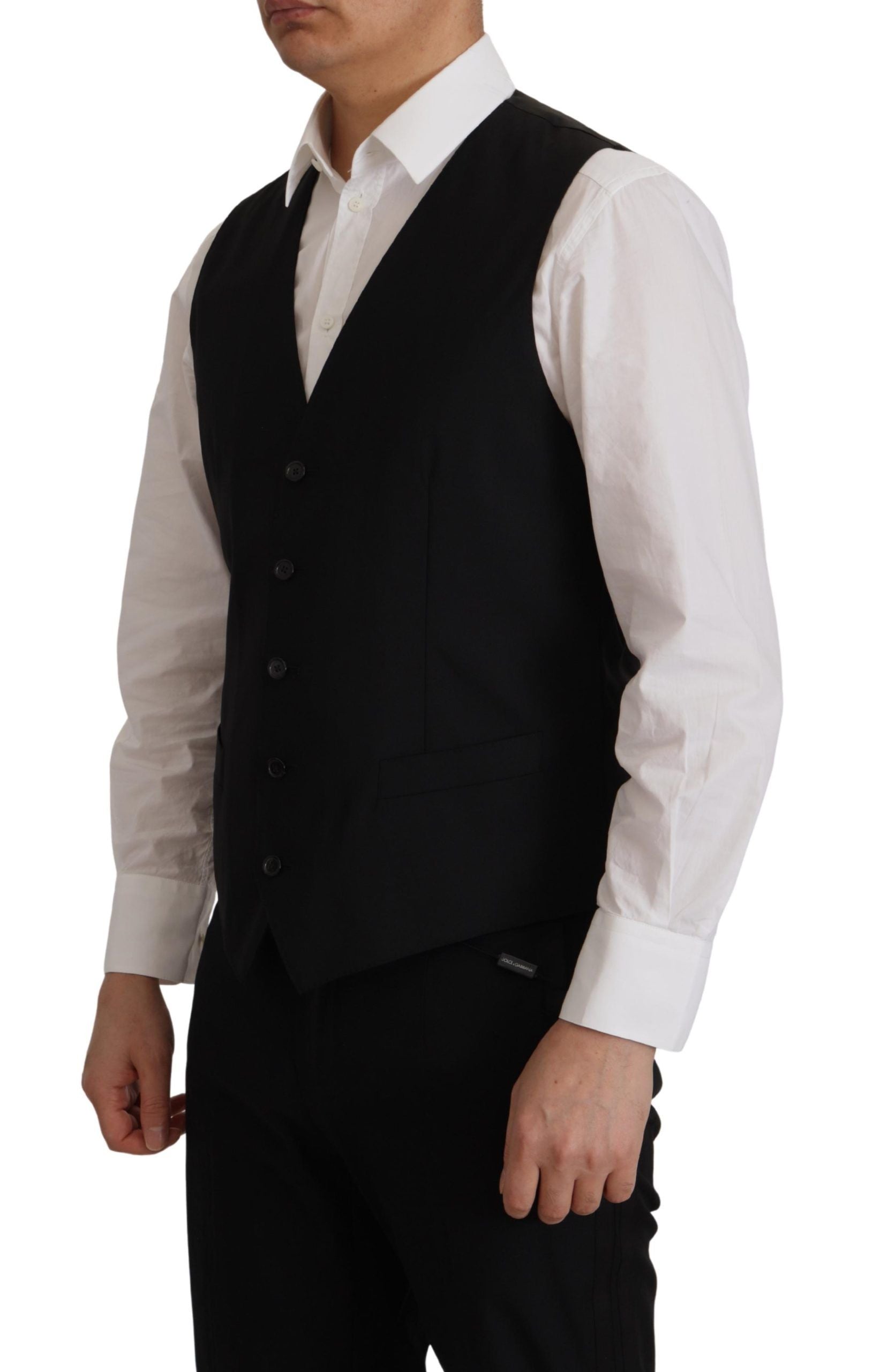 Dolce & Gabbana Black Jacket Vest 2 Piece MARTINI Blazer Dolce & Gabbana
