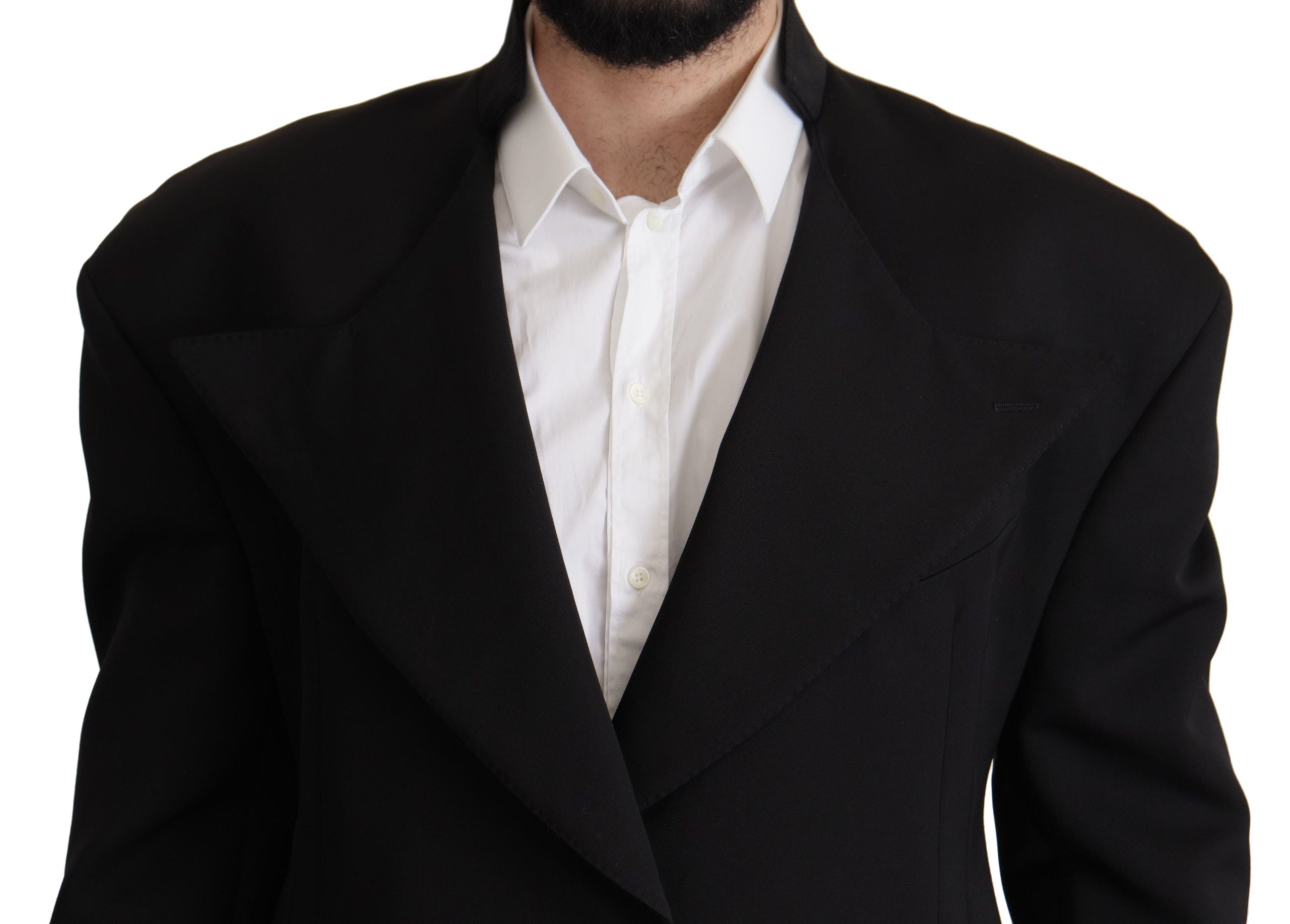 Dolce & Gabbana Black Wool Single Breasted Jacket Blazer Dolce & Gabbana