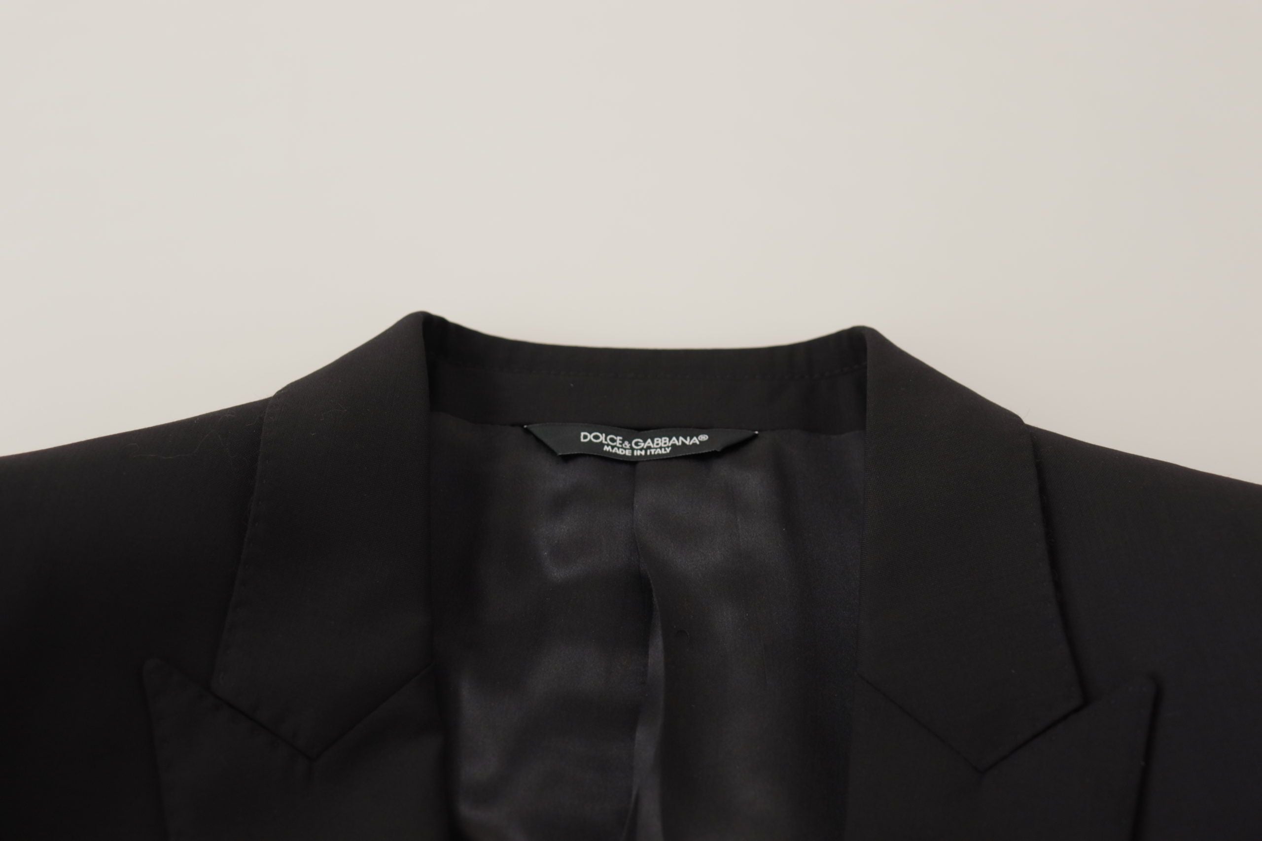 Dolce & Gabbana Black Single Breasted Jacket MARTINI Blazer Dolce & Gabbana