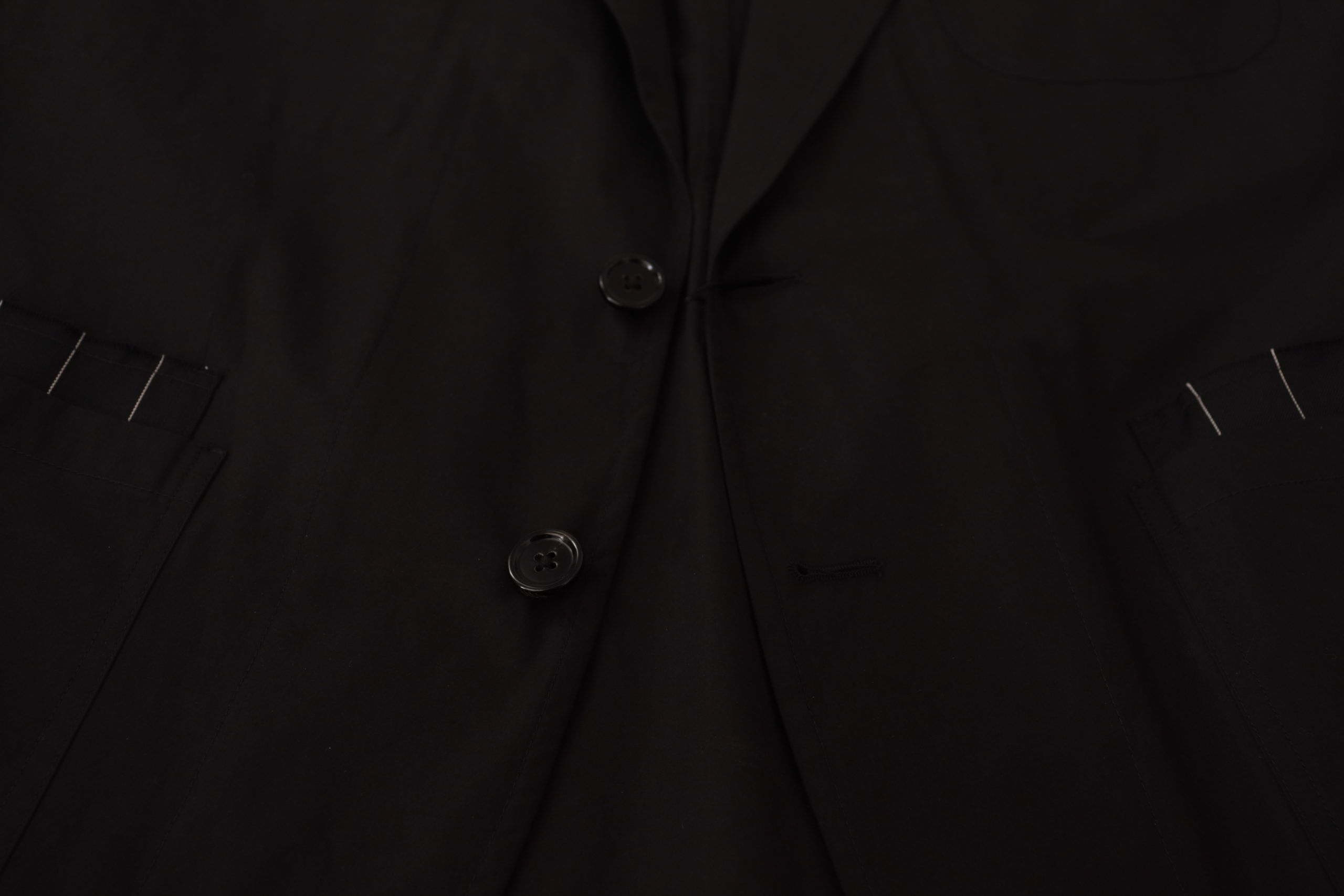 Dolce & Gabbana Black Cotton Single Breasted Blazer Jacket Dolce & Gabbana