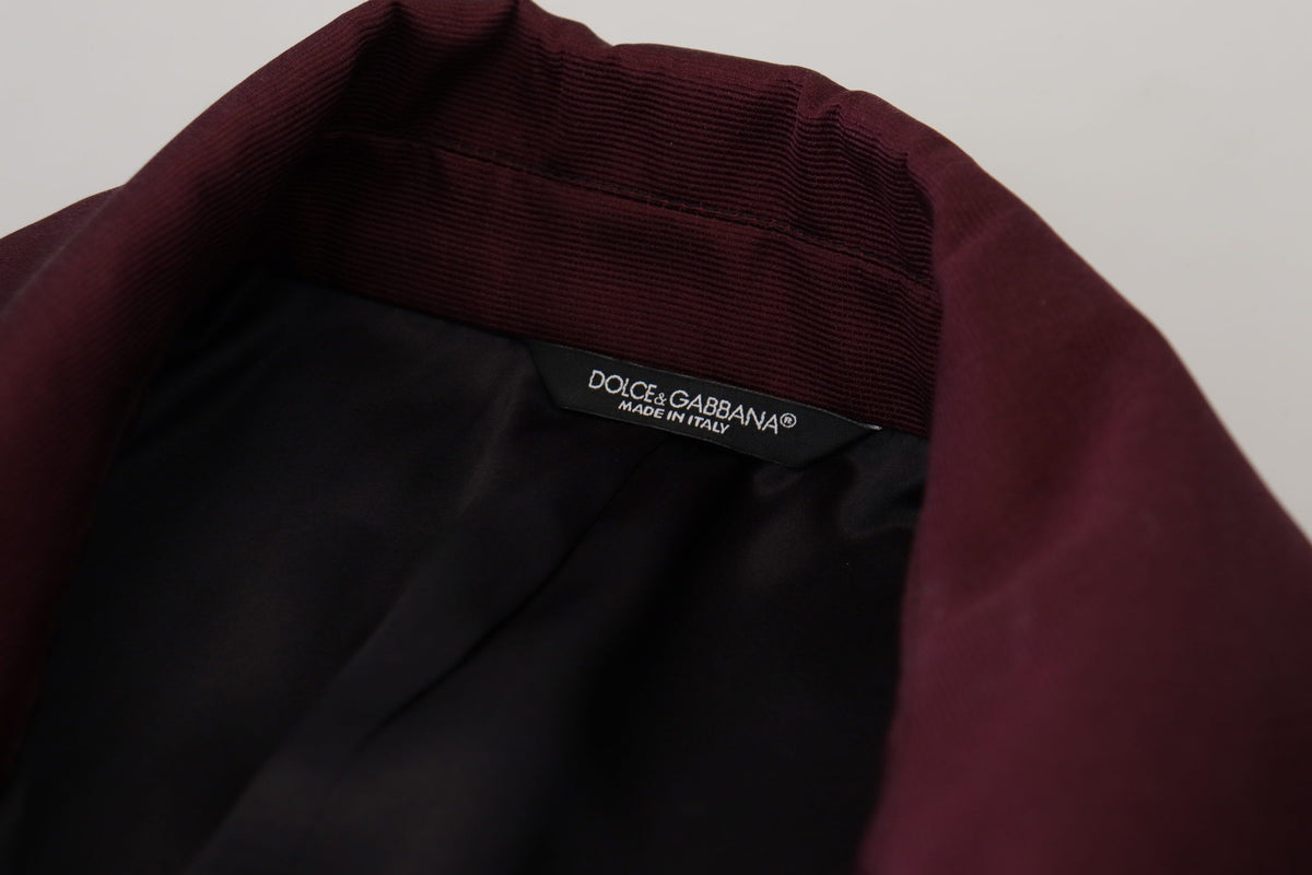Dolce & Gabbana Bordeaux Polyester Double Breasted Jacket