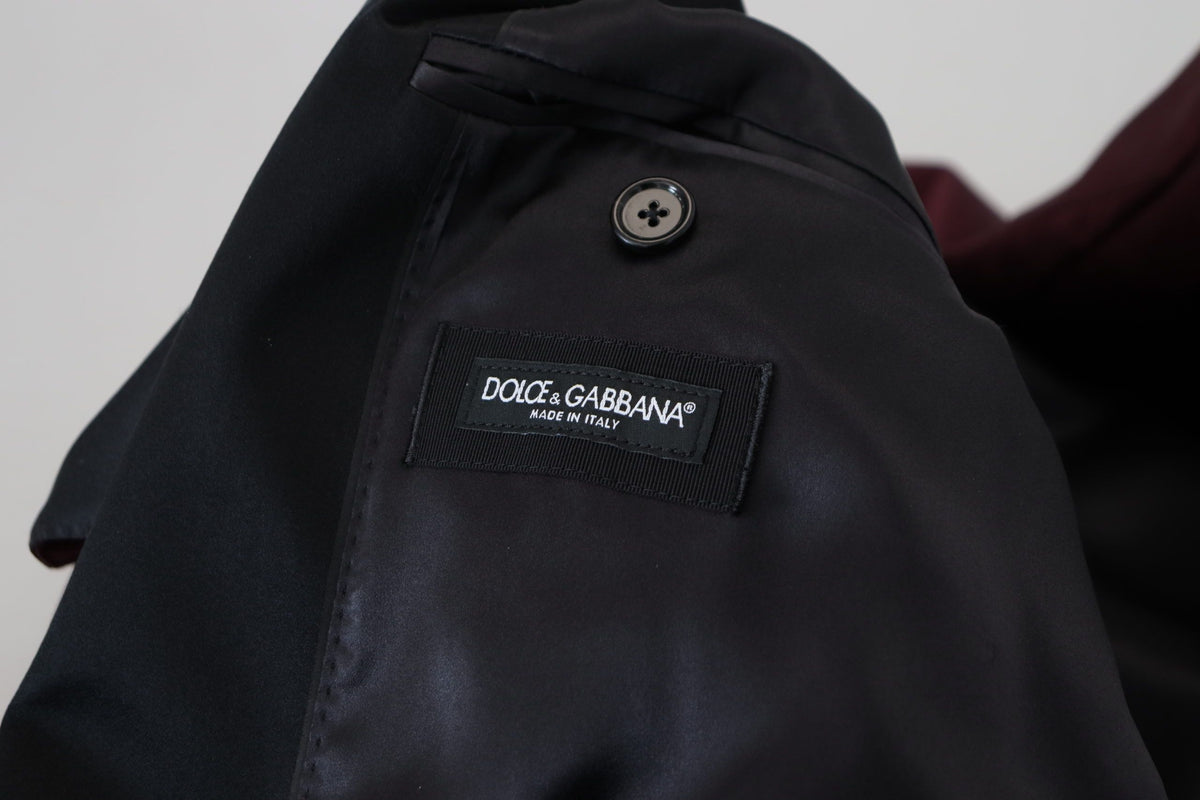 Dolce & Gabbana Bordeaux Polyester Double Breasted Jacket