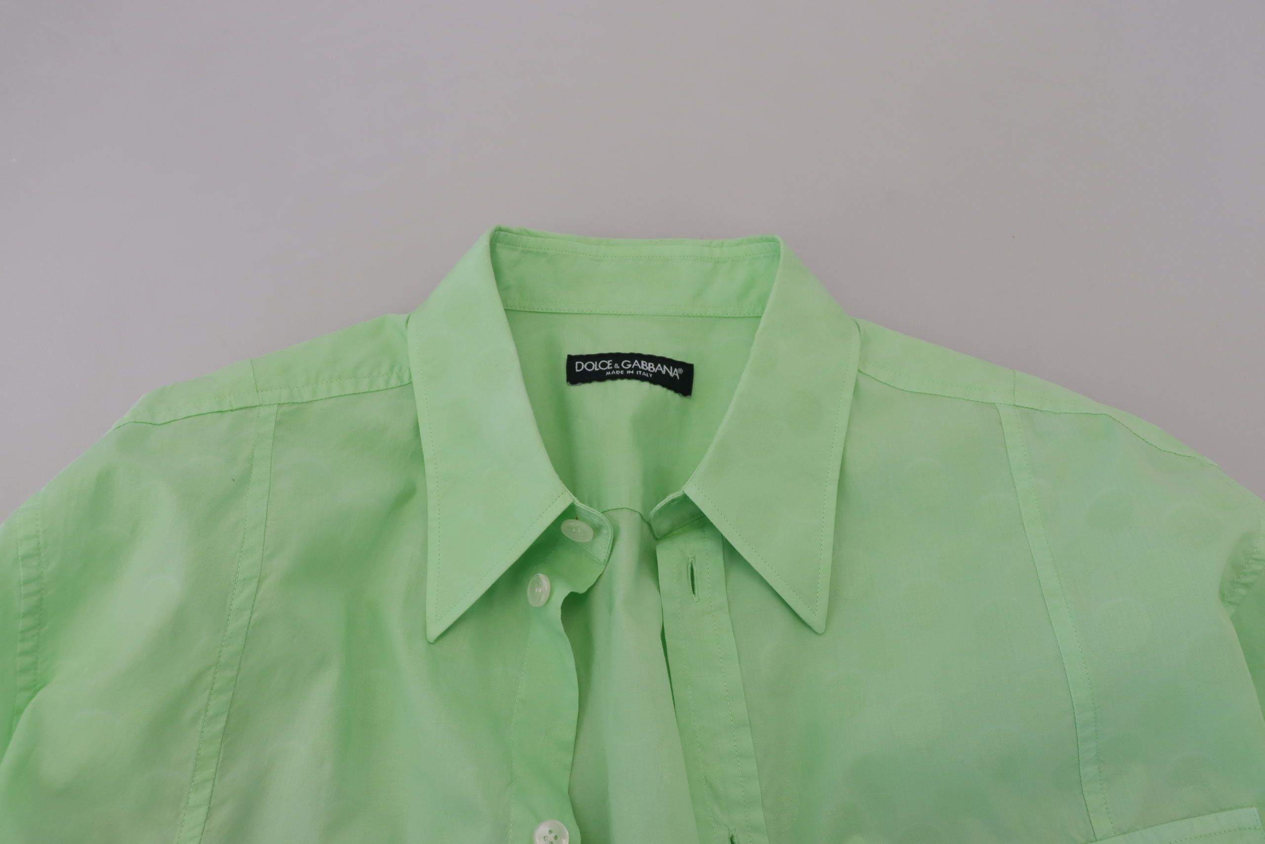 Dolce & Gabbana Mint Green Long Sleeves Button Down Shirt Dolce & Gabbana