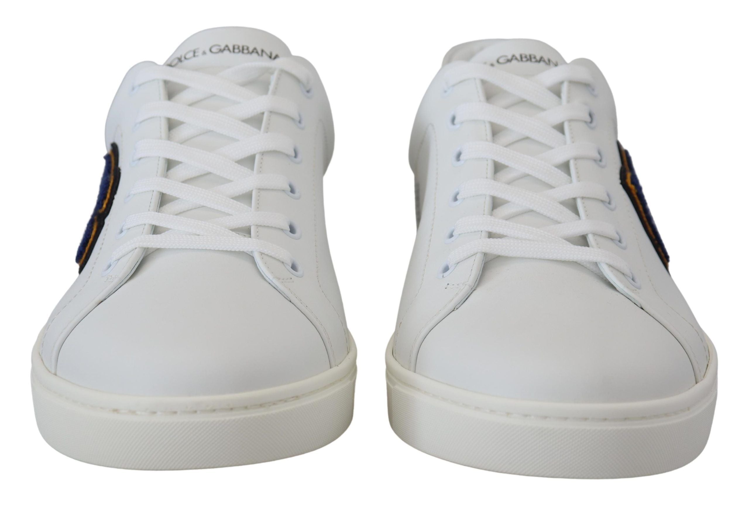 Dolce & Gabbana White Leather DG Logo Casual Sneakers Shoes Dolce & Gabbana