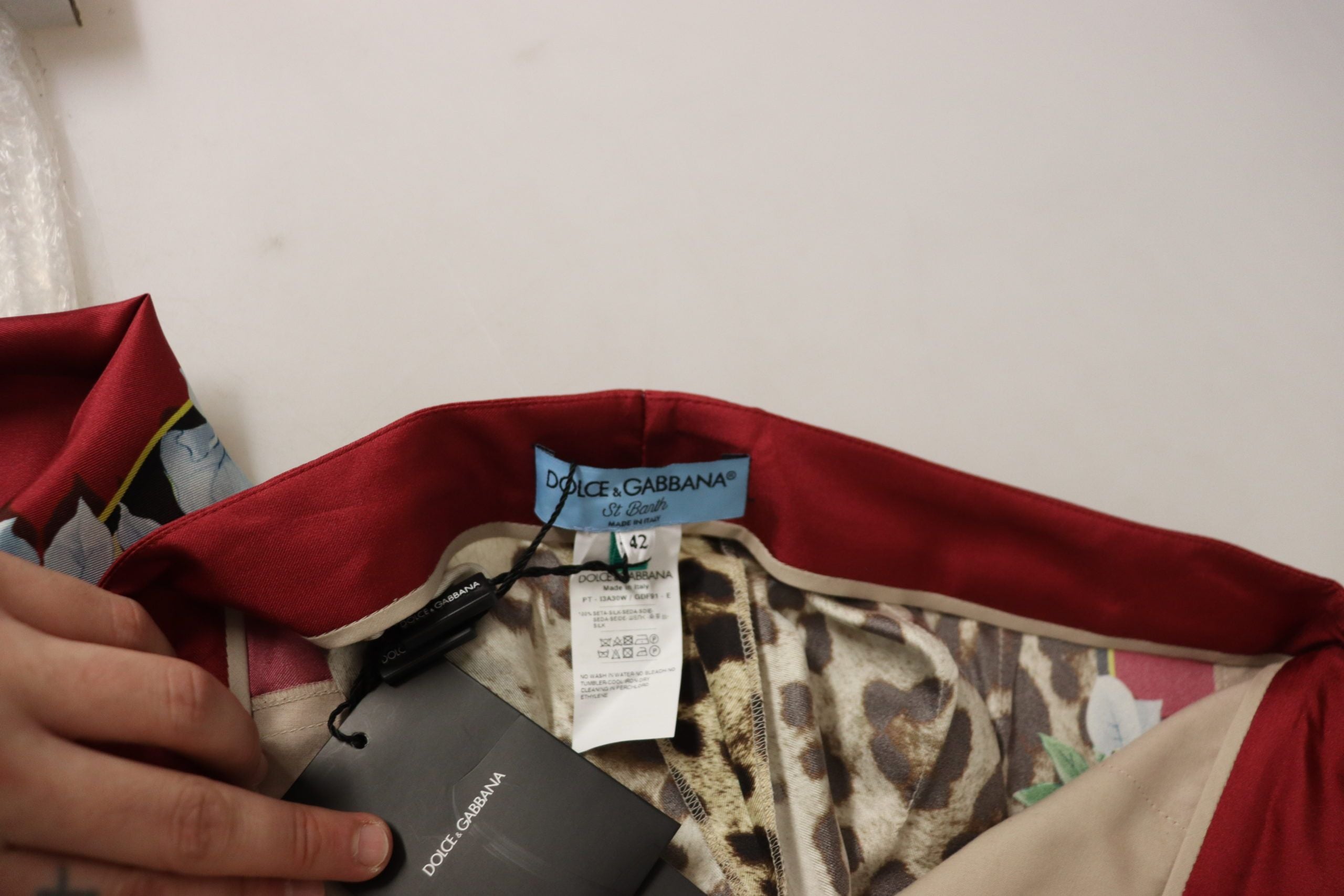 Dolce & Gabbana Multicolor Leopard Flora Printed Mid Waist Trouser Pants Dolce & Gabbana