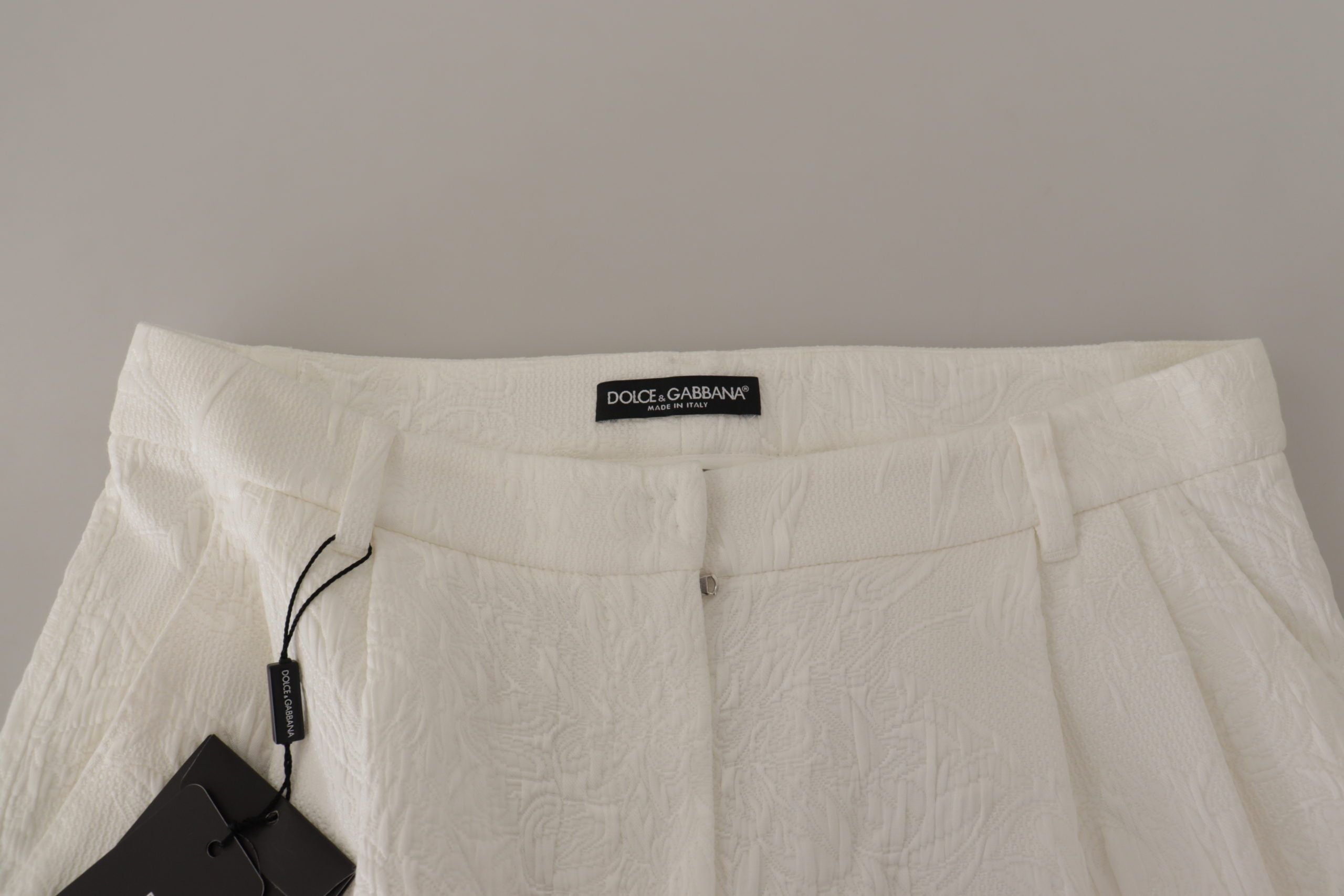 Dolce & Gabbana White High Waist Culotte Cotton Shorts Dolce & Gabbana