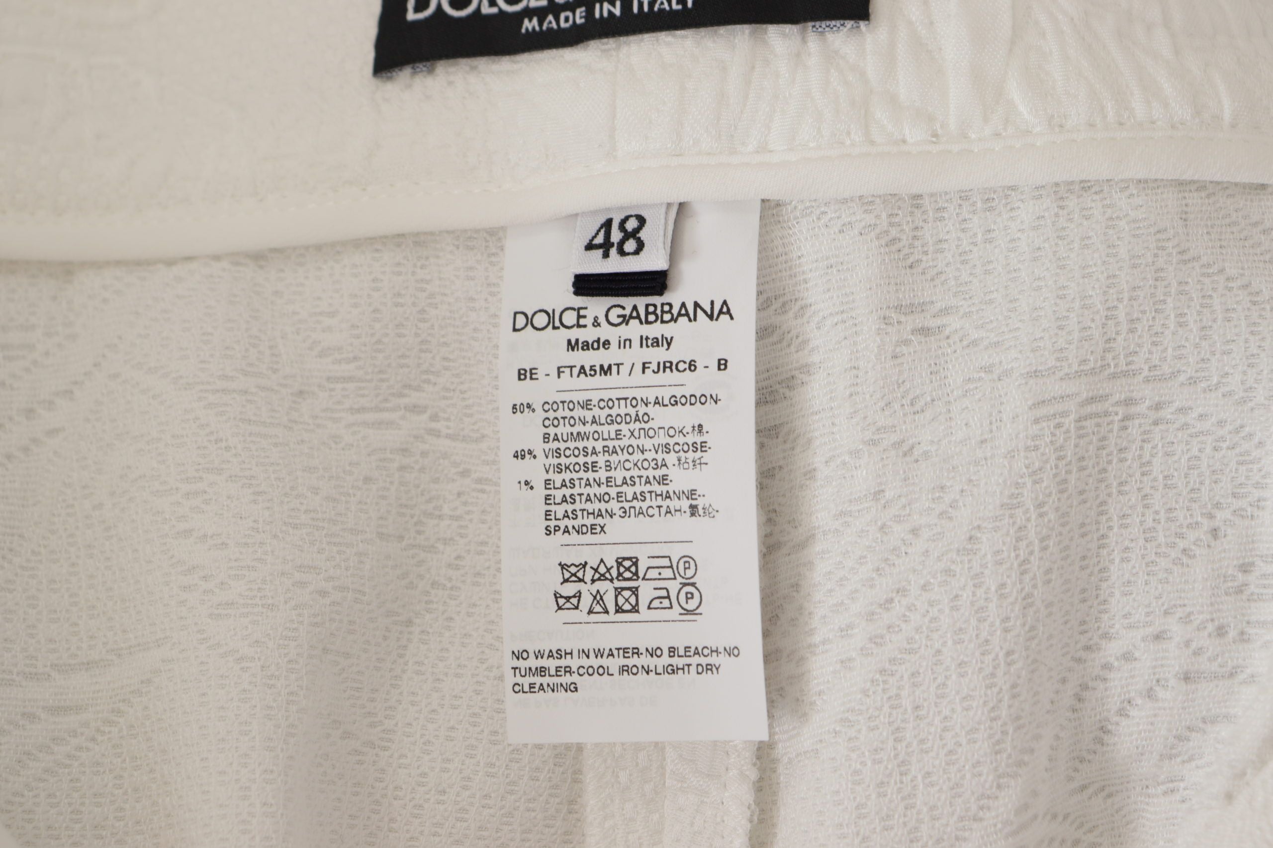 Dolce & Gabbana White High Waist Culotte Cotton Shorts Dolce & Gabbana