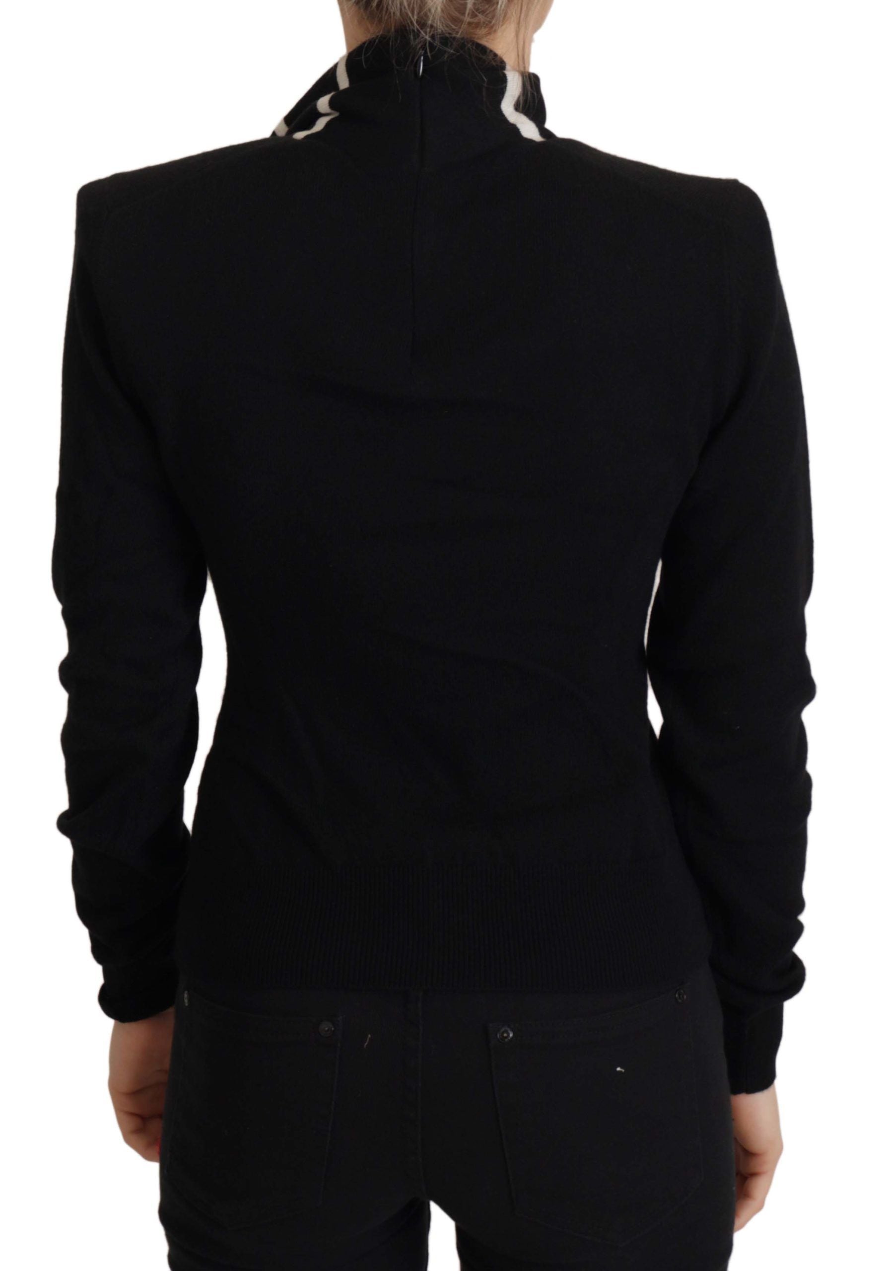 Dolce & Gabbana Black Cashmere Turtleneck Pullover Sweater Dolce & Gabbana