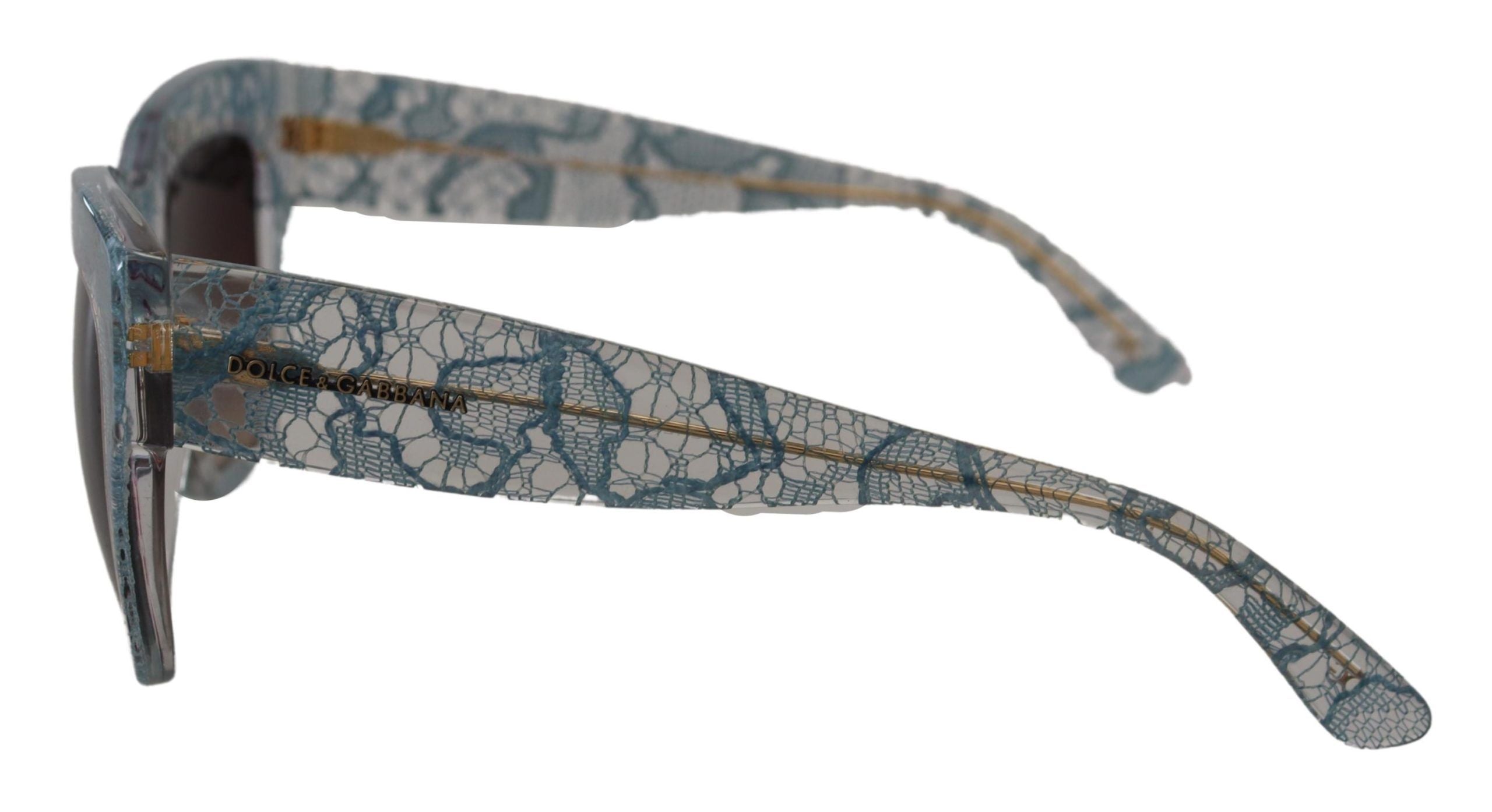 Dolce & Gabbana Blue Lace Acetate Crystal Butterfly DG4231 Sunglasses Dolce & Gabbana
