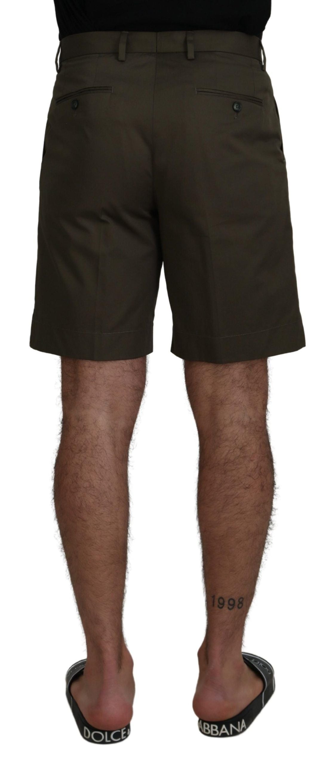 Dolce & Gabbana Green Chinos Cotton Casual Shorts Dolce & Gabbana