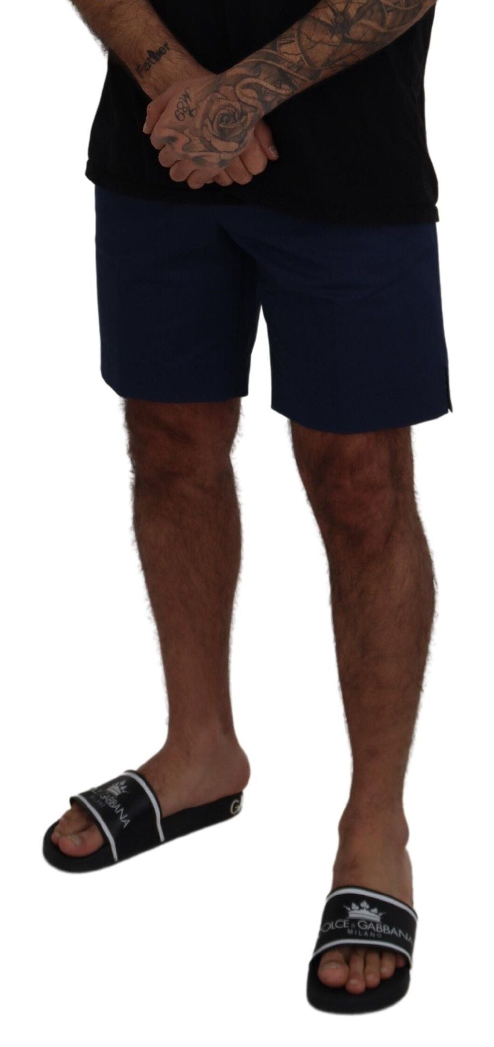 Dolce & Gabbana Blue Chinos Cotton Stretch Casual Shorts Dolce & Gabbana