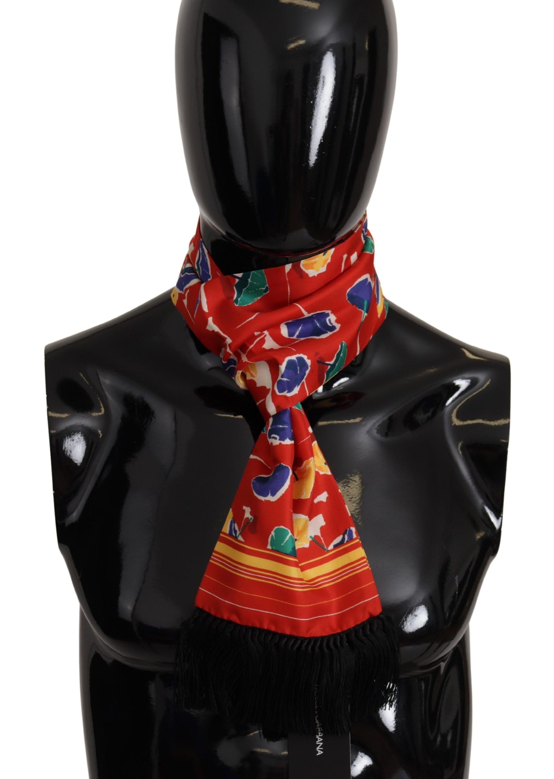 Dolce & Gabbana Multicolor DG Umbrellas Print Shawl Fringe Scarf Dolce & Gabbana
