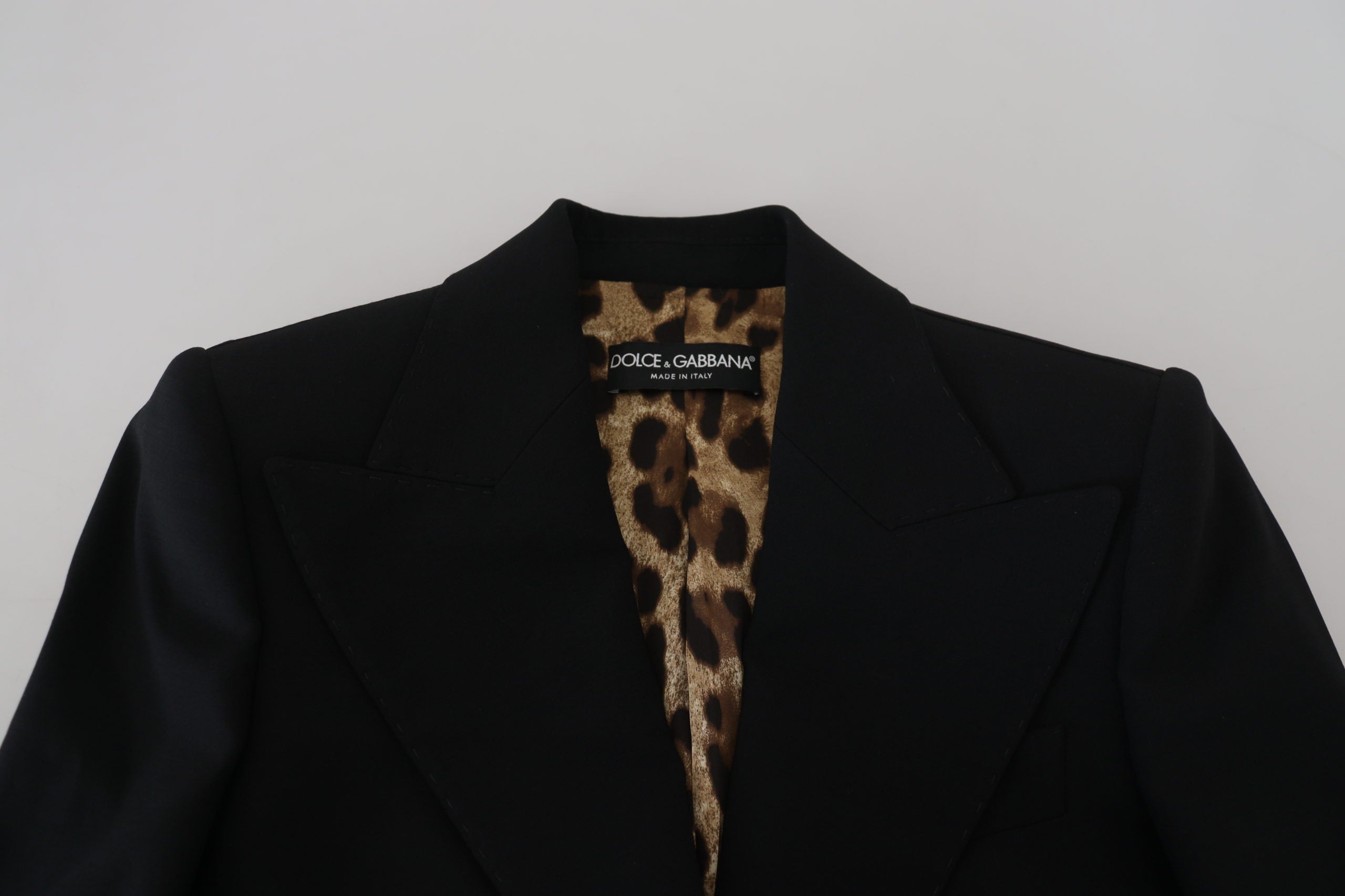 Dolce & Gabbana Black Single Breasted Fit Blazer Wool Jacket Dolce & Gabbana