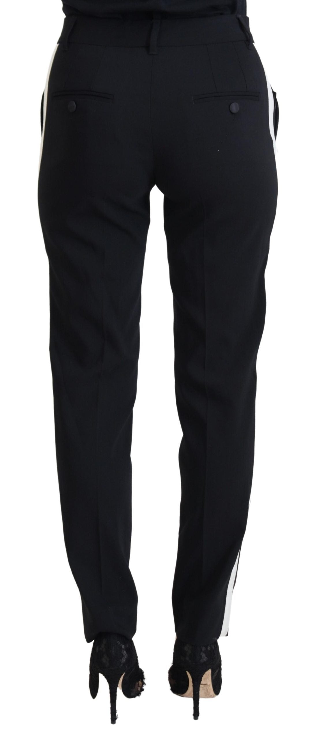 Dolce & Gabbana Black High Waist Women Pants Dolce & Gabbana