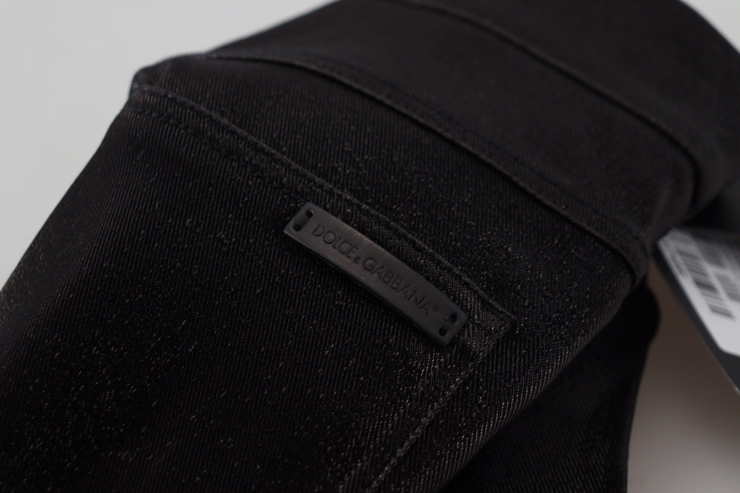 Dolce & Gabbana Black Washed Cotton Skinny Denim Jeans Dolce & Gabbana
