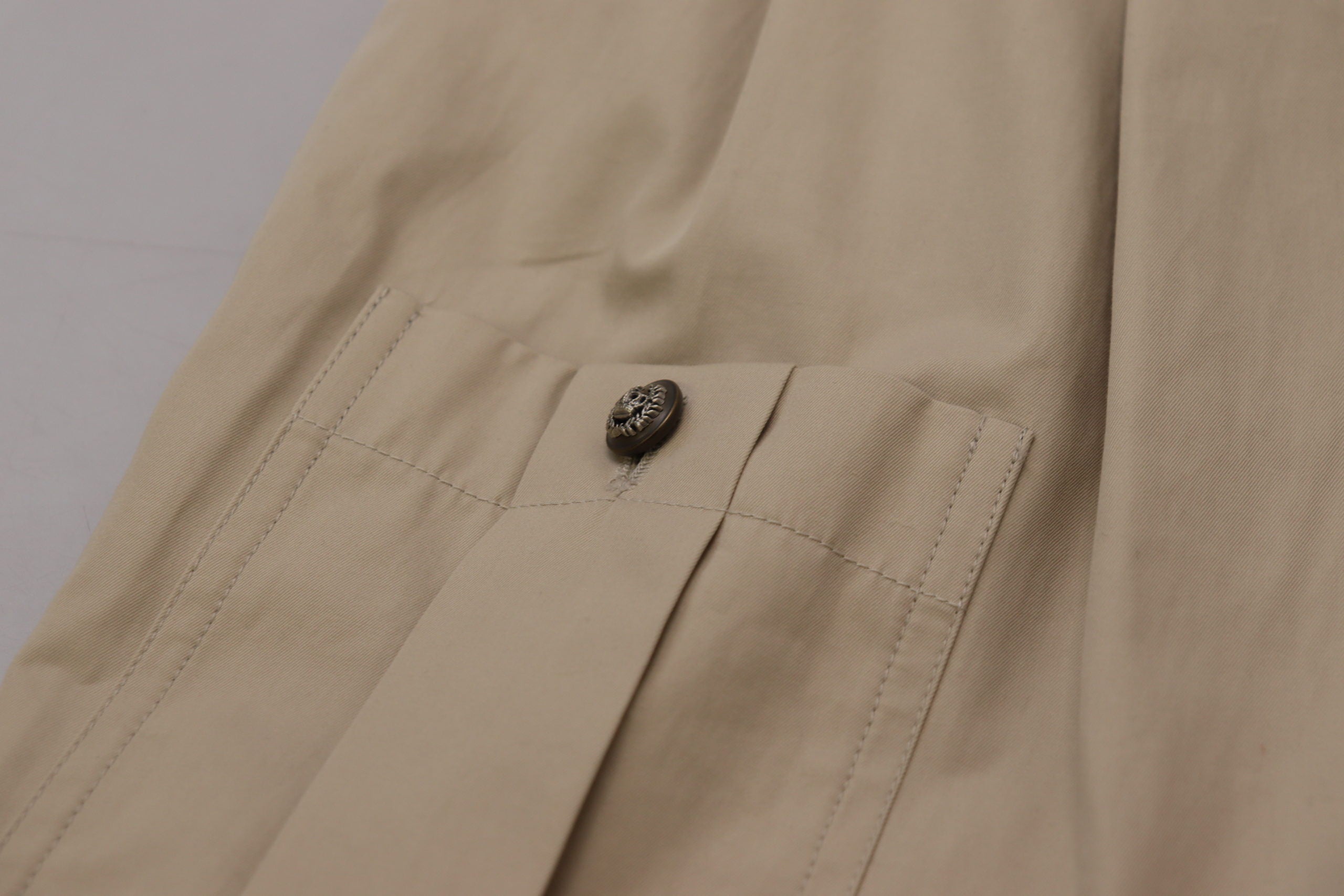 Dolce & Gabbana Beige Cotton Women Cargo Pants Dolce & Gabbana