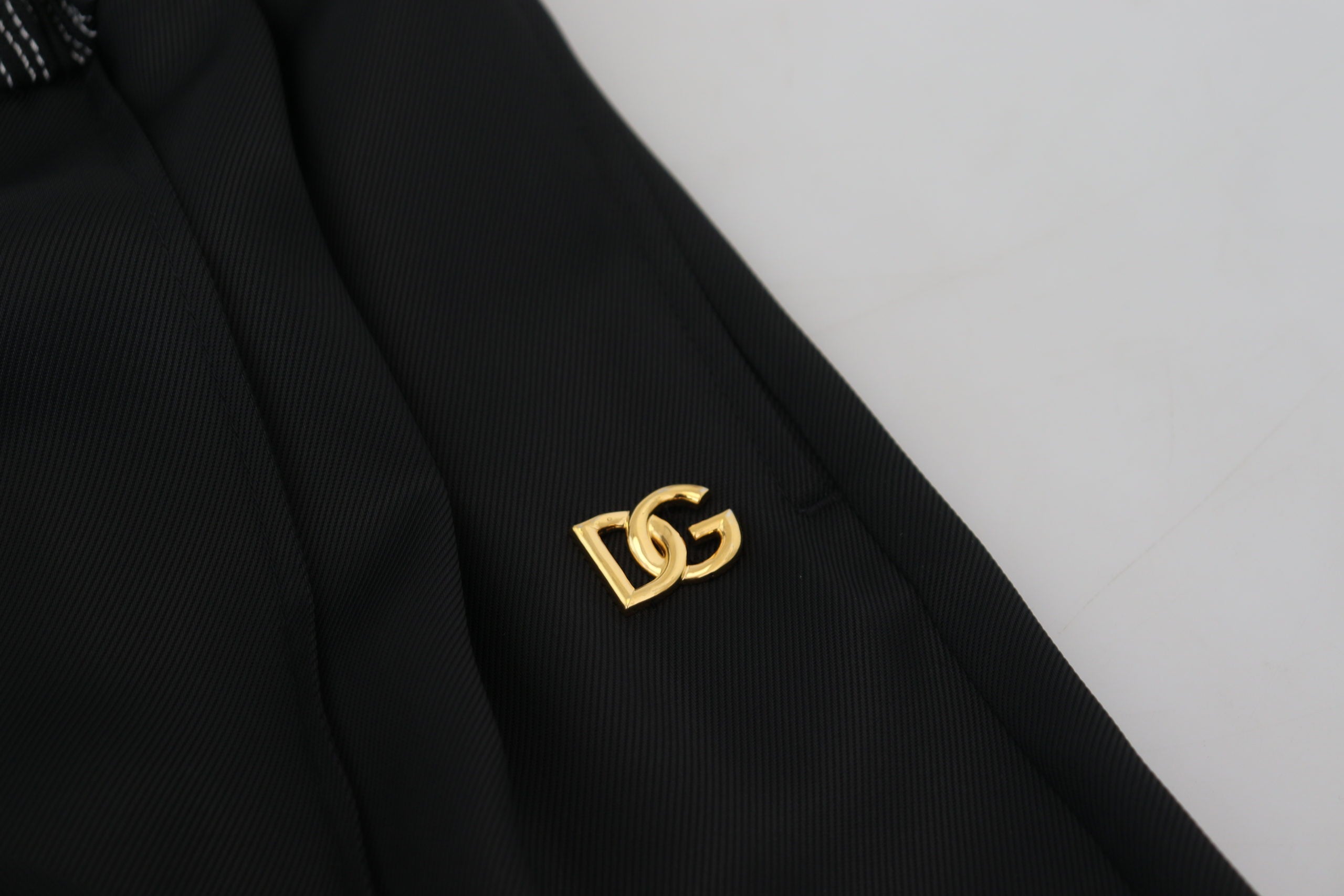 Dolce & Gabbana Black Straight Fit Cotton Pants Dolce & Gabbana