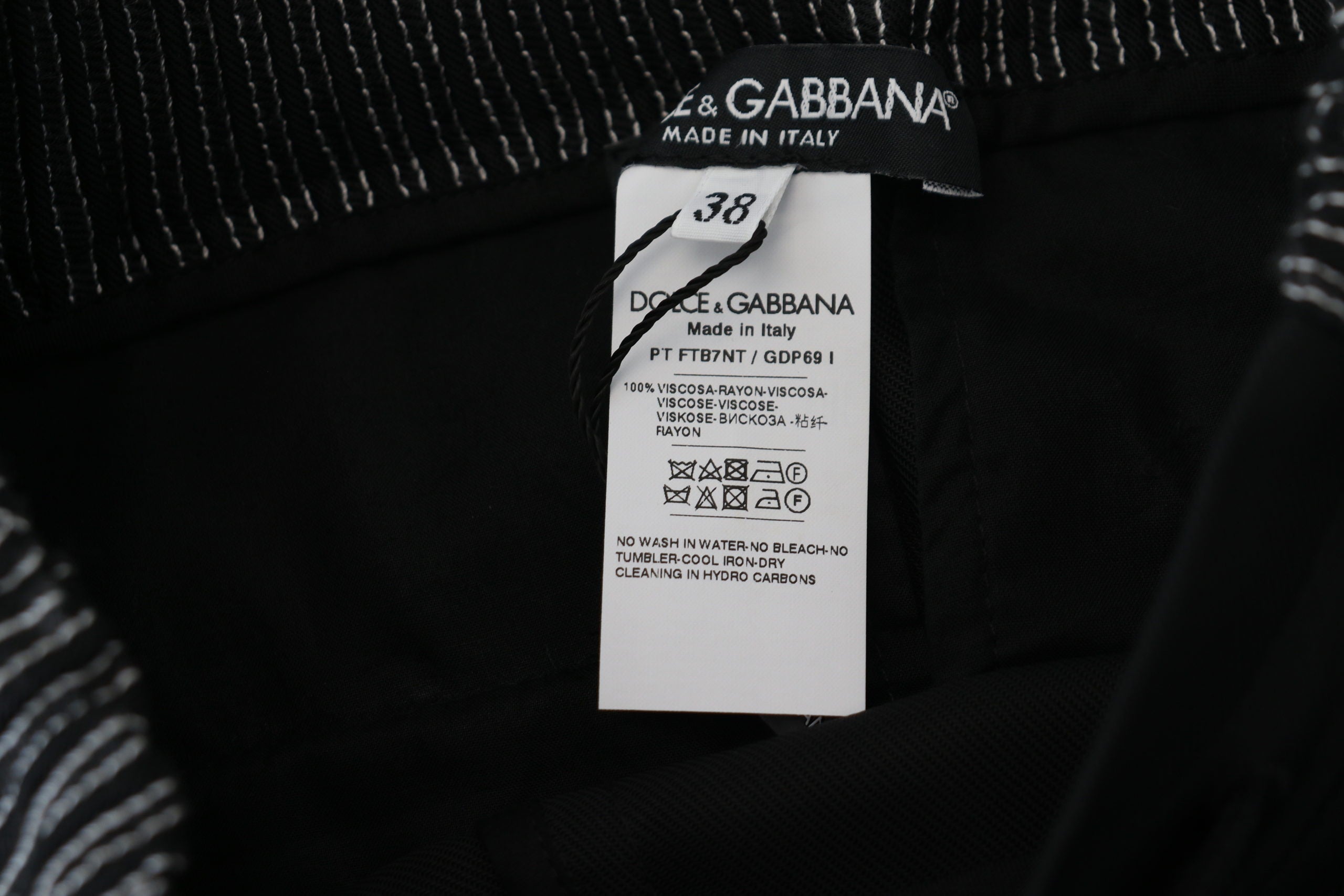 Dolce & Gabbana Black Straight Fit Cotton Pants Dolce & Gabbana