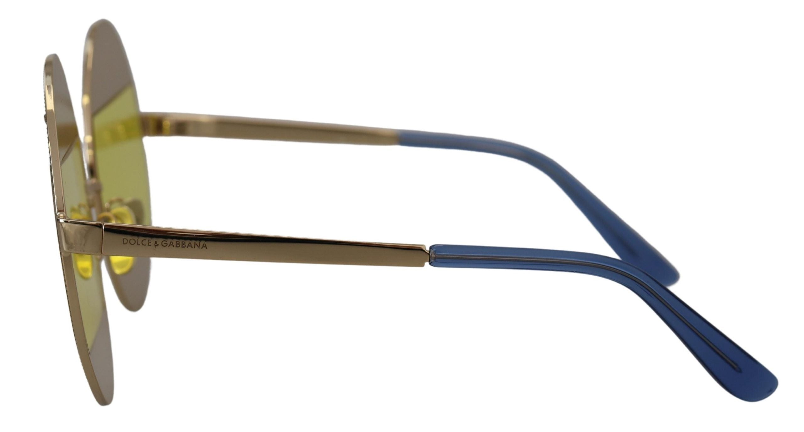 Dolce & Gabbana Gold Oval Metal Crystals Shades DG2209B Sunglasses Dolce & Gabbana