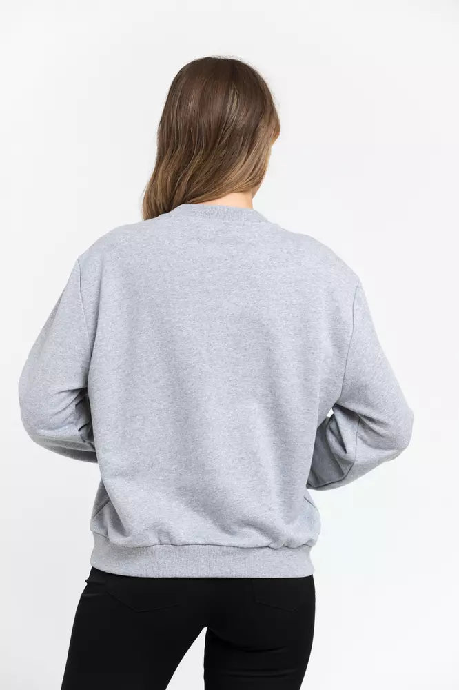 Trussardi Gray Cotton Women Sweatshirt Trussardi
