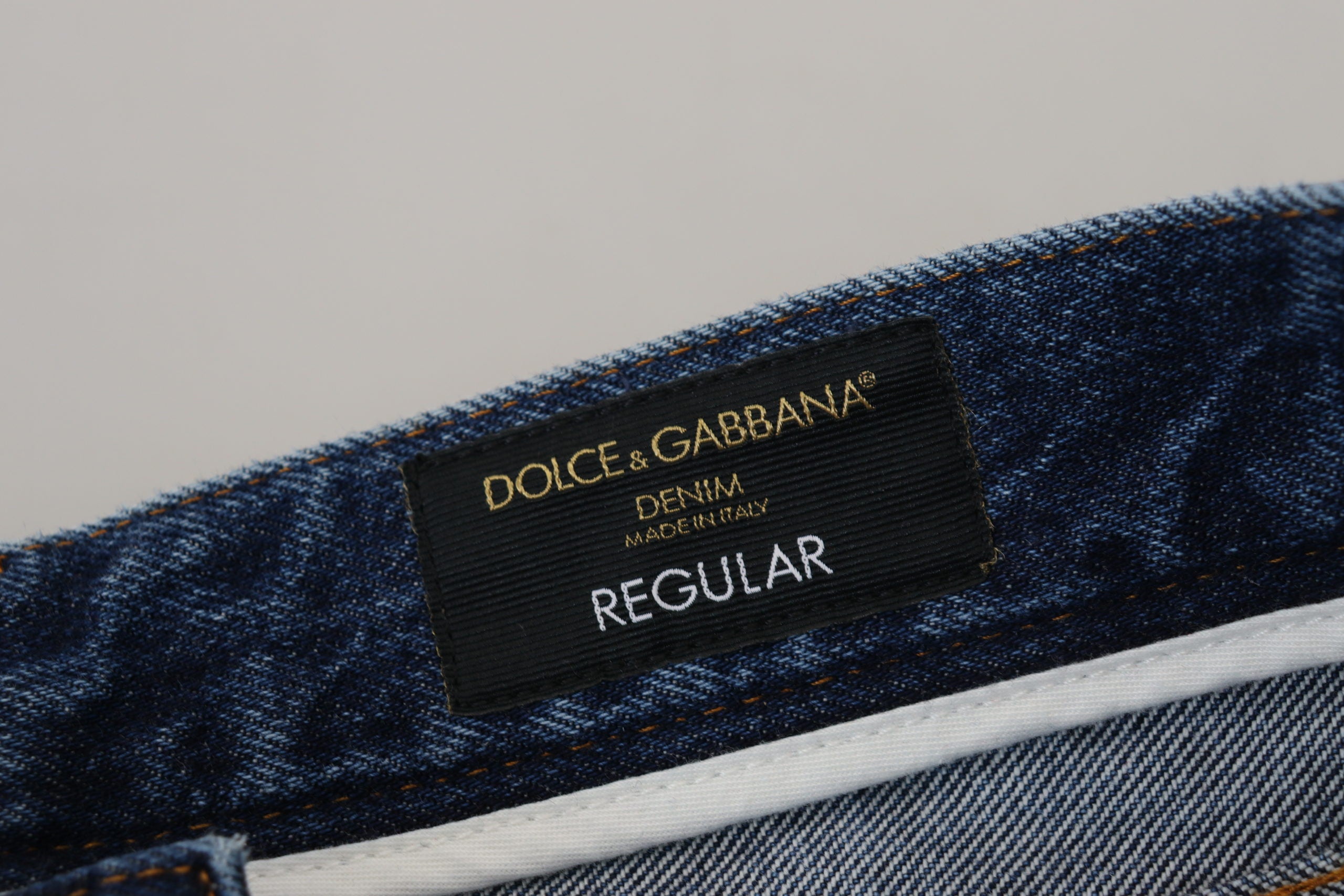 Dolce & Gabbana Blue Cotton Tattered Men Denim Jeans Dolce & Gabbana