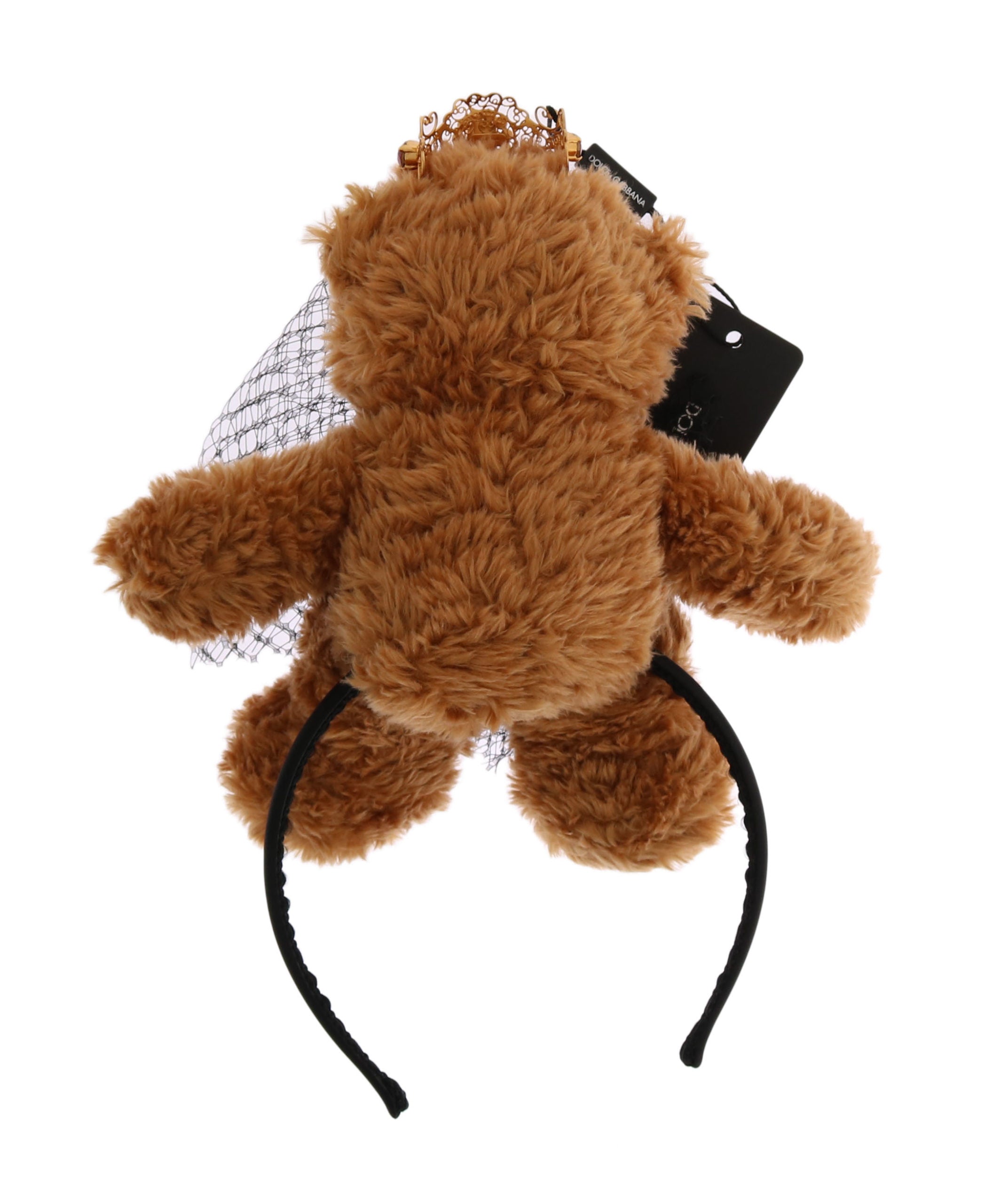Dolce & Gabbana Teddy Bear Gold Crystal  Crown Tiara Diadem Hair Band Dolce & Gabbana