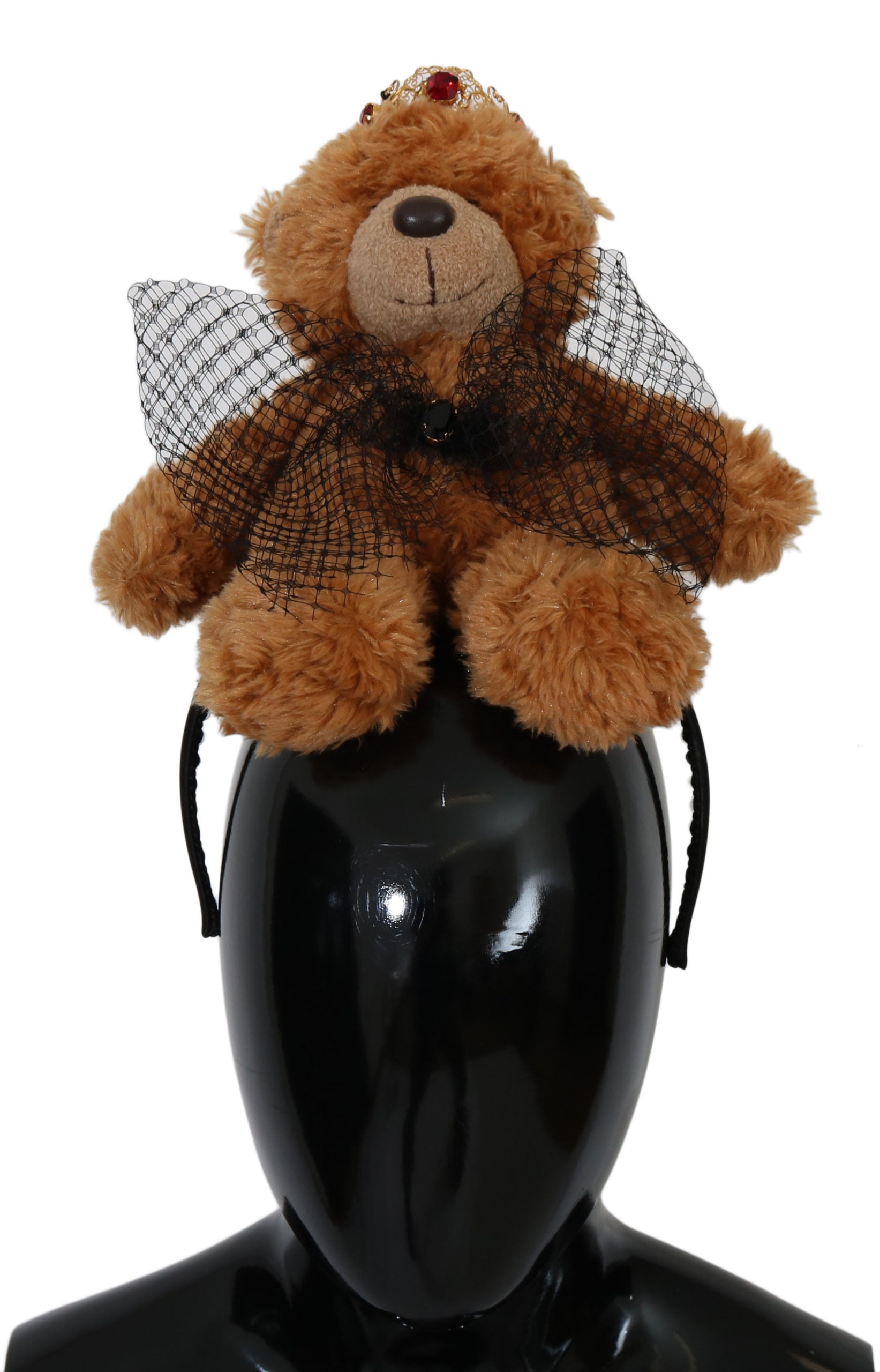 Dolce & Gabbana Teddy Bear Gold Crystal  Crown Tiara Diadem Hair Band Dolce & Gabbana