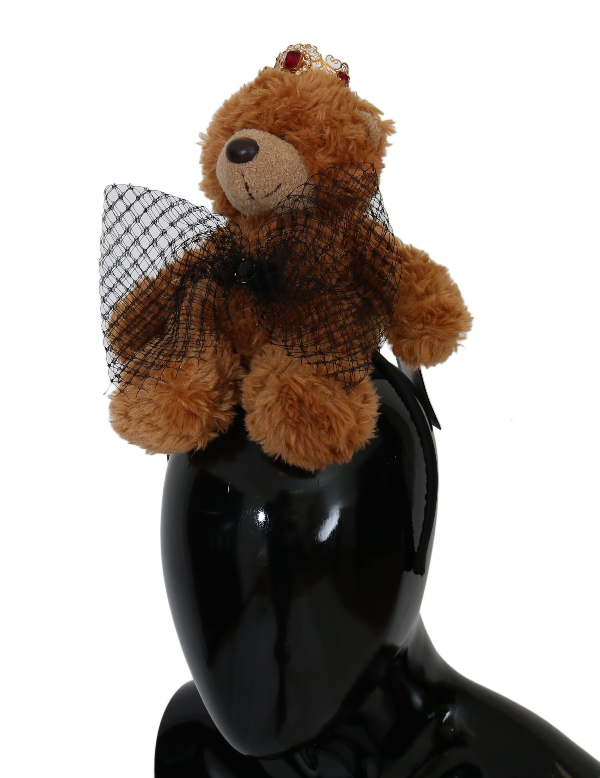 Dolce & Gabbana Teddy Bear Gold Crystal  Crown Tiara Diadem Hair Band Dolce & Gabbana