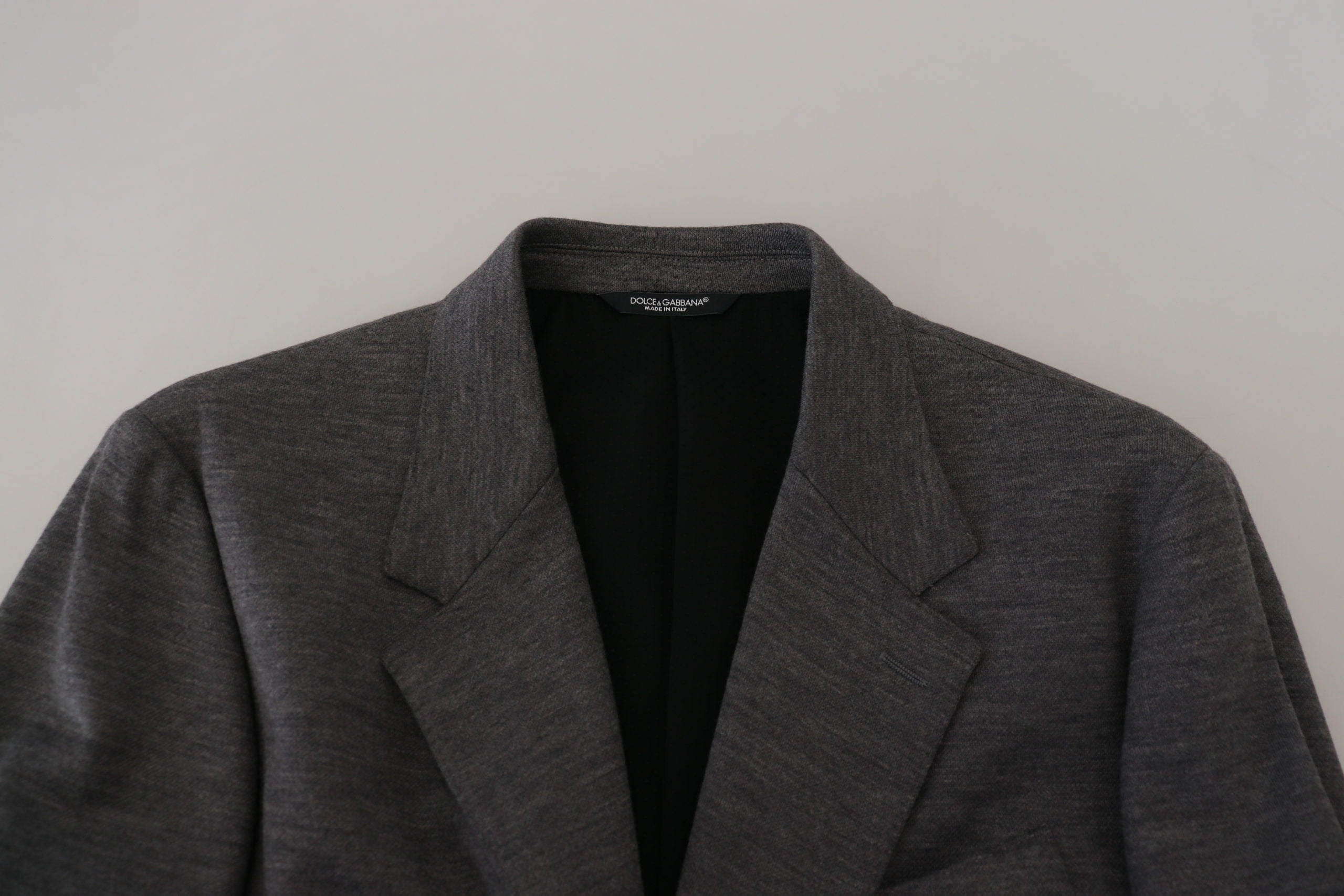 Dolce & Gabbana Gray Wool Stretch Slim Fit Jacket Blazer Dolce & Gabbana
