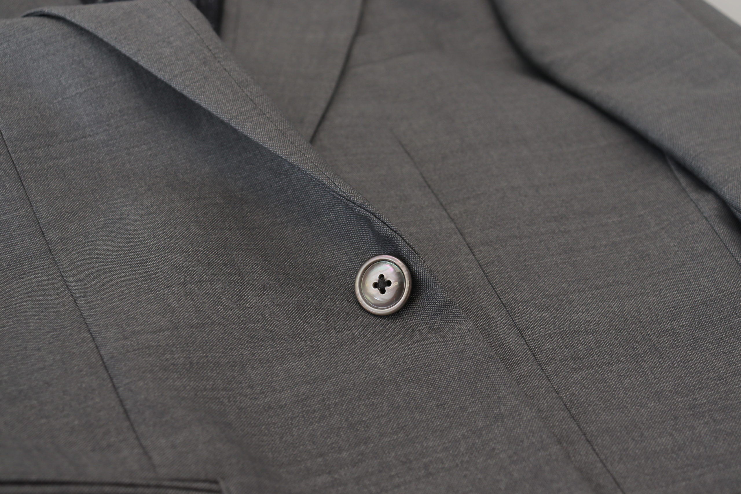 Dolce & Gabbana Gray Wool Silk Slim Fit Jacket Blazer Dolce & Gabbana