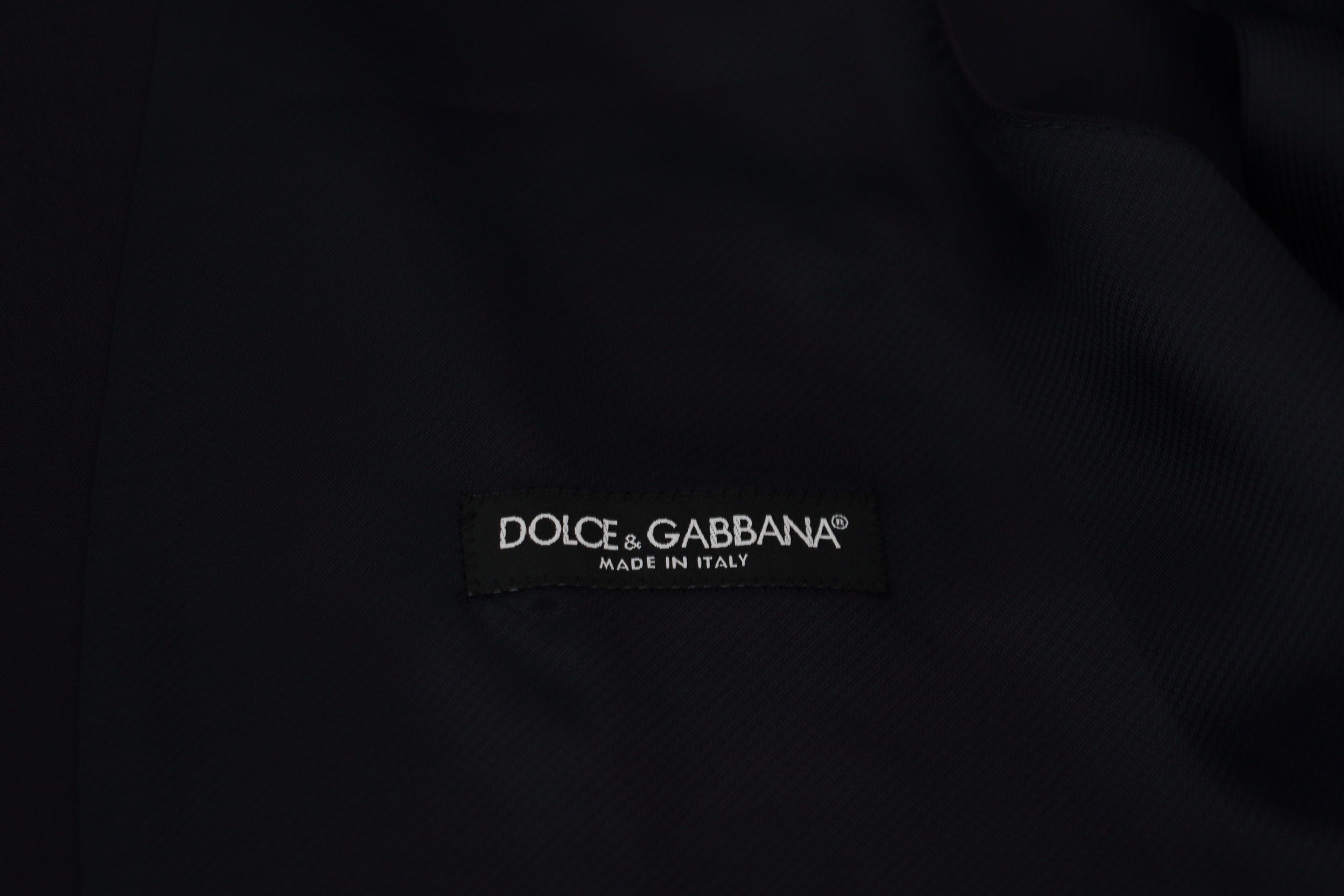 Dolce & Gabbana Dark Blue Wool Stretch Waistcoat Formal Vest Dolce & Gabbana