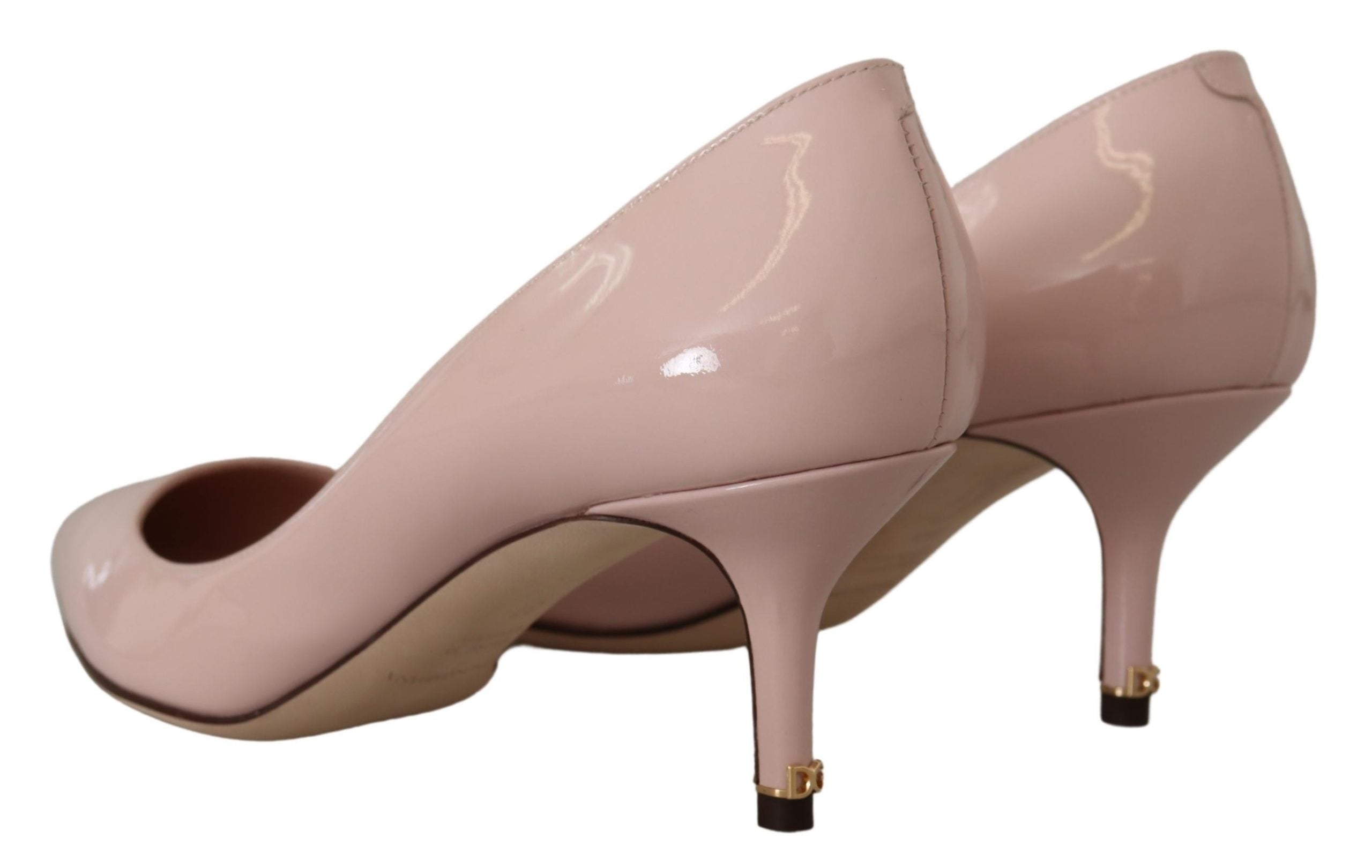 Dolce & Gabbana Pink Patent Leather Kitten Heels Pumps Shoes Dolce & Gabbana