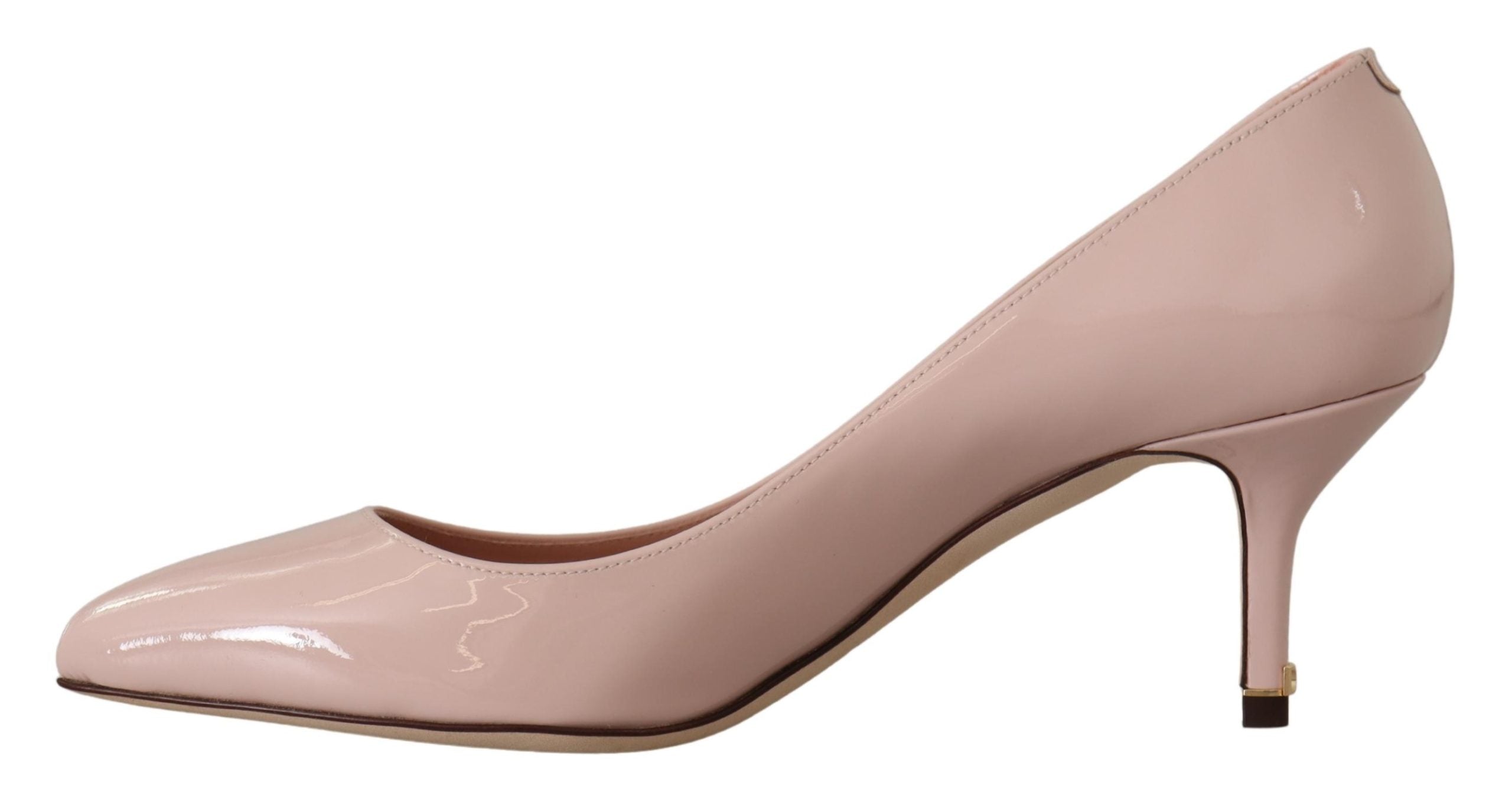 Dolce & Gabbana Pink Patent Leather Kitten Heels Pumps Shoes Dolce & Gabbana