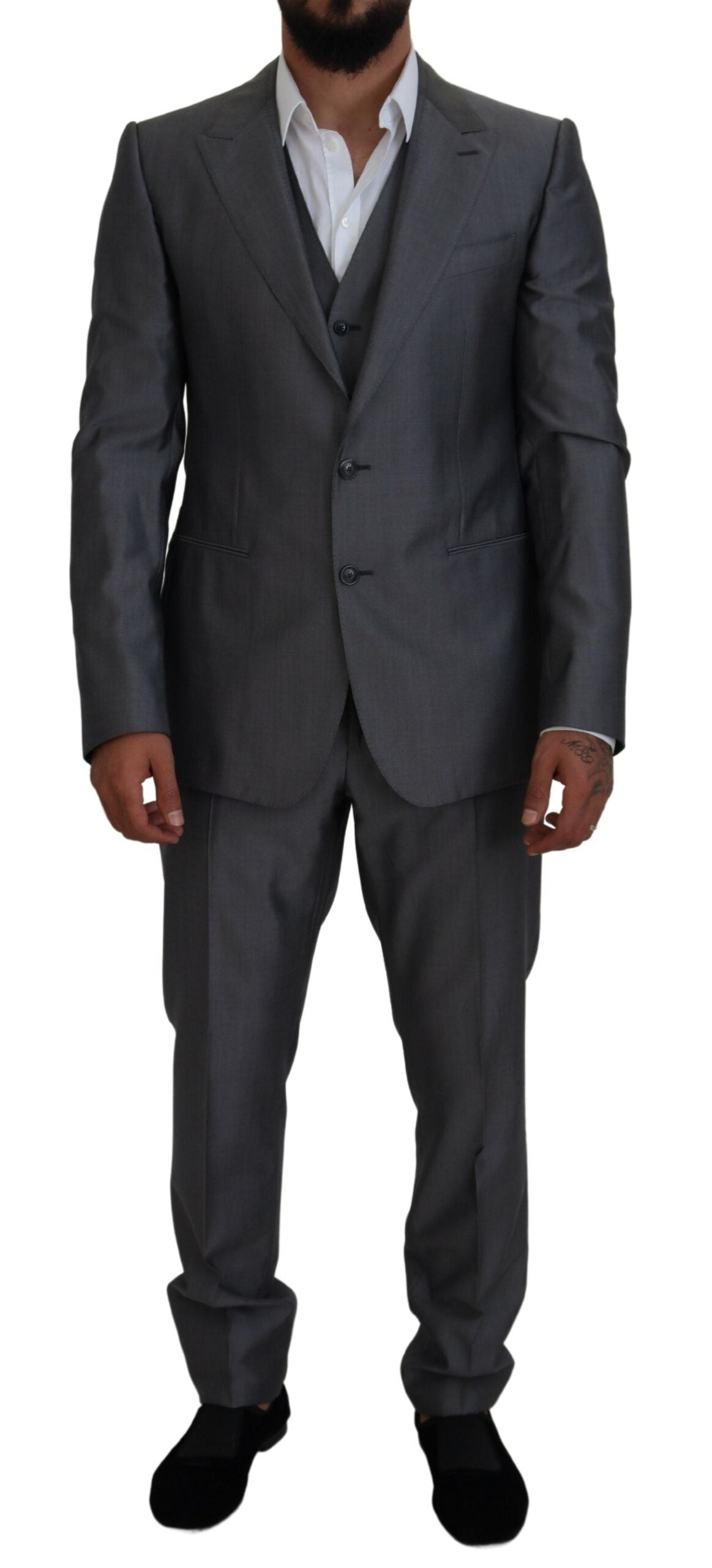 Dolce & Gabbana Gray SICILIA 3 Piece Slim Fit Suit Dolce & Gabbana