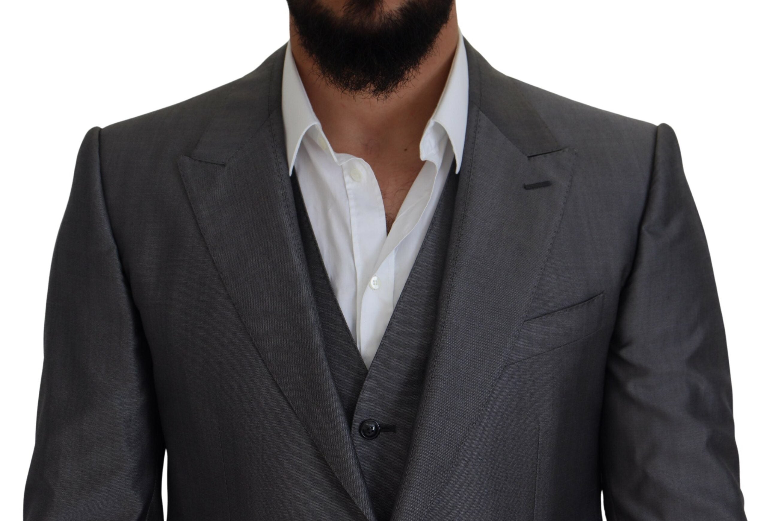 Dolce & Gabbana Gray SICILIA 3 Piece Slim Fit Suit Dolce & Gabbana