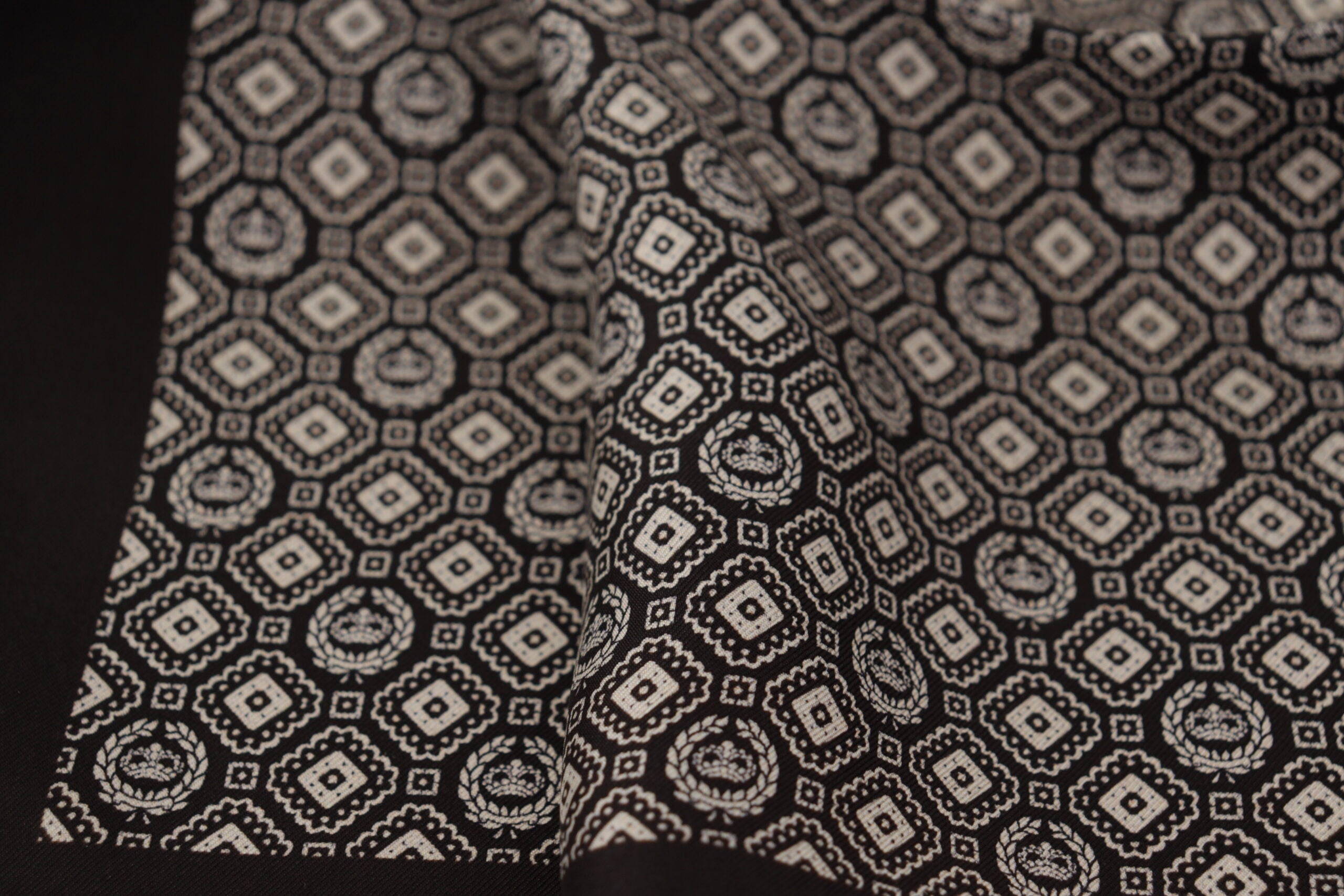 Dolce & Gabbana Black Patterned DG Logo Square Handkerchief Scarf Dolce & Gabbana