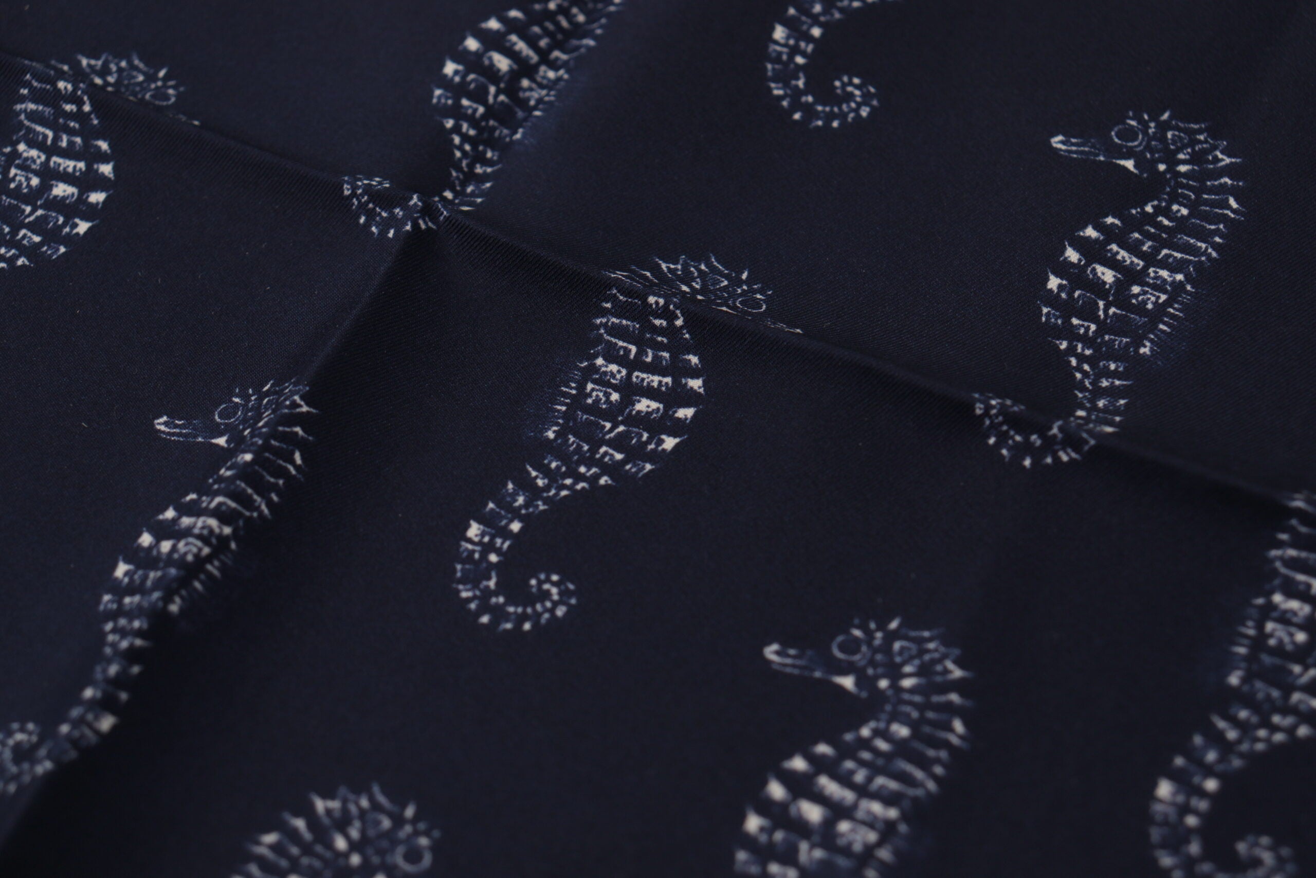 Dolce & Gabbana Blue Seahorse DG Printed Square Handkerchief Scarf Dolce & Gabbana