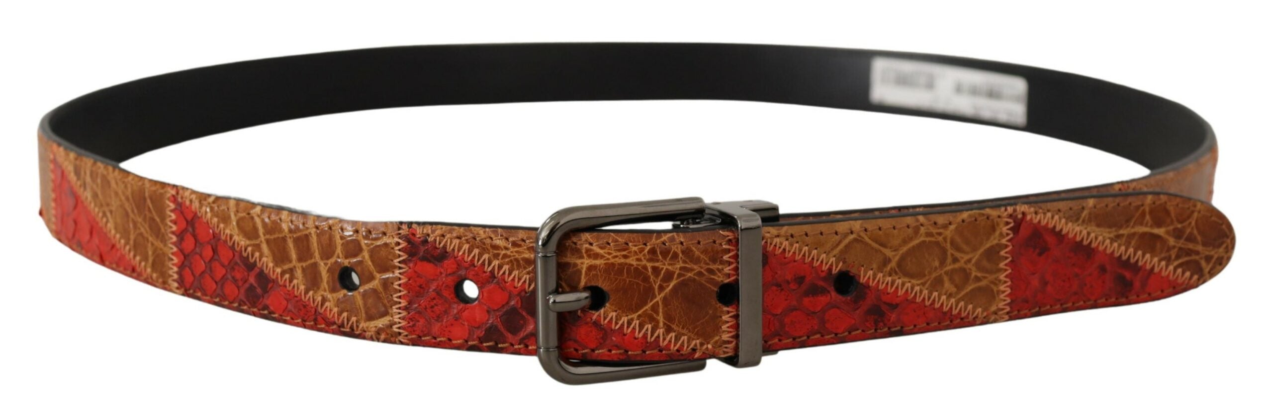 Dolce & Gabbana Multicolor Exotic Vintage Chrome Buckle Belt Dolce & Gabbana