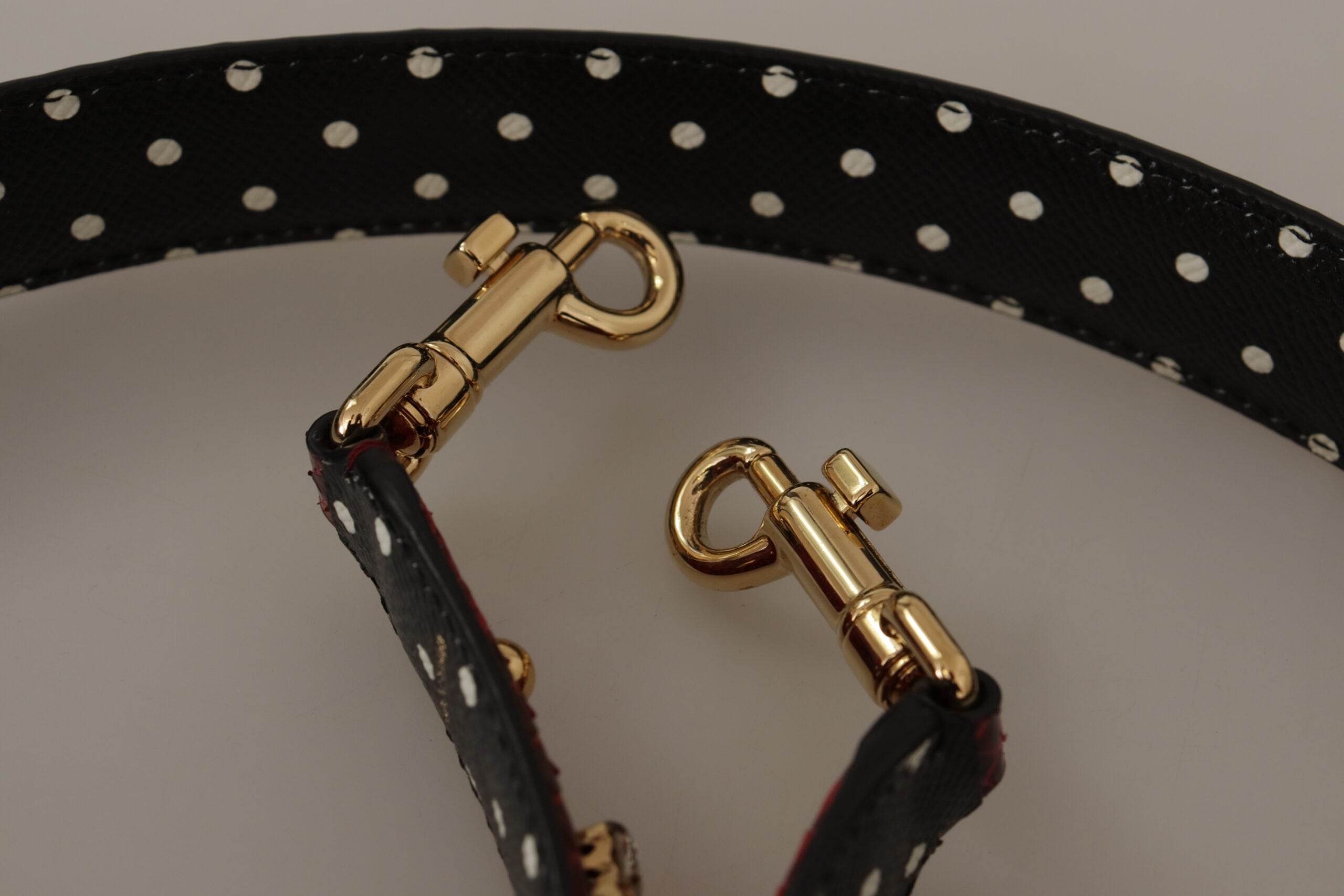 Dolce & Gabbana Red Python Leather Crystals Reversible Shoulder Strap Dolce & Gabbana