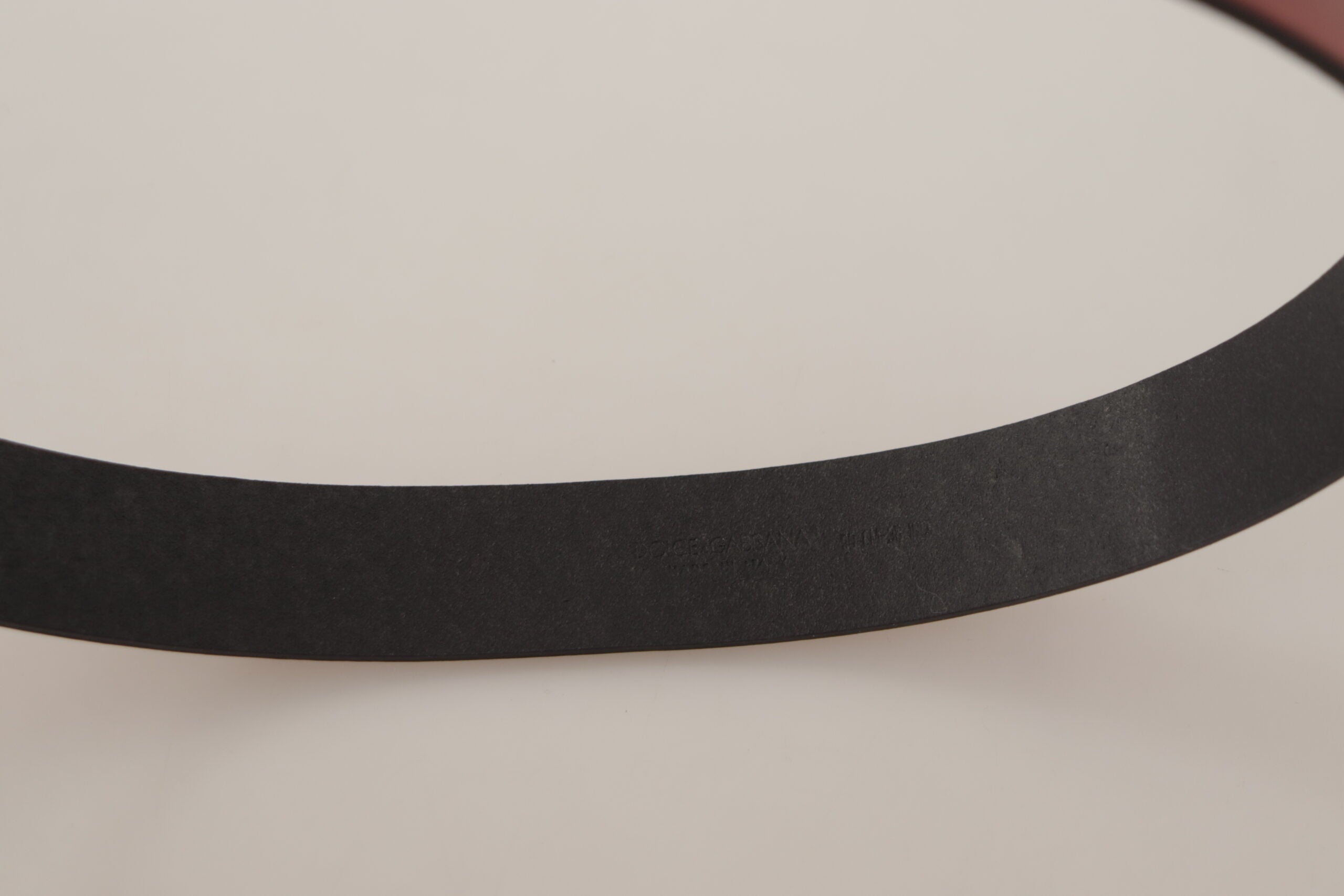 Dolce & Gabbana Red Leather Gold Logo Engraved Metal Buckle Belt Dolce & Gabbana
