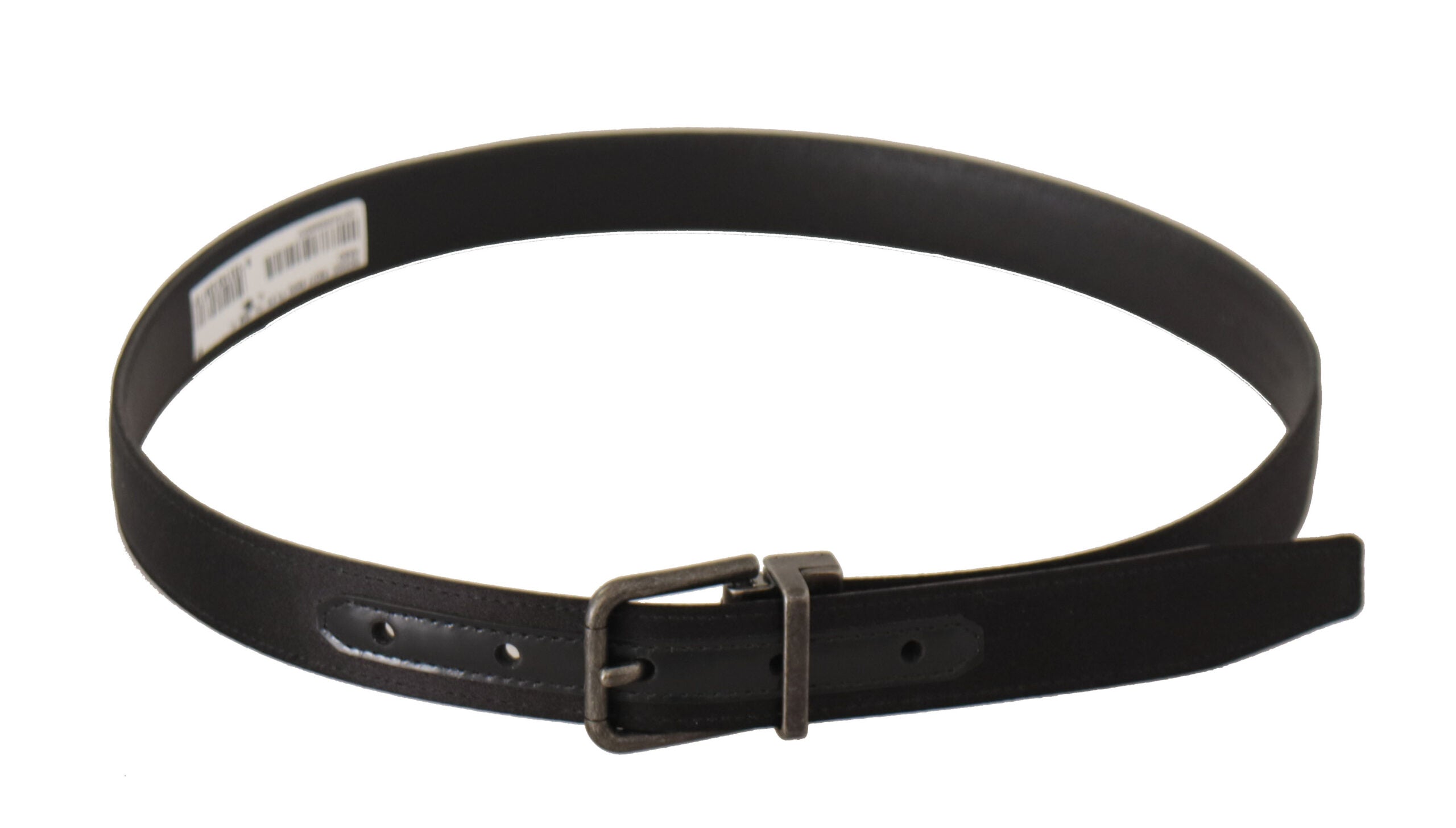 Dolce & Gabbana Black Calfskin Leather Vintage Metal Buckle Belt Dolce & Gabbana