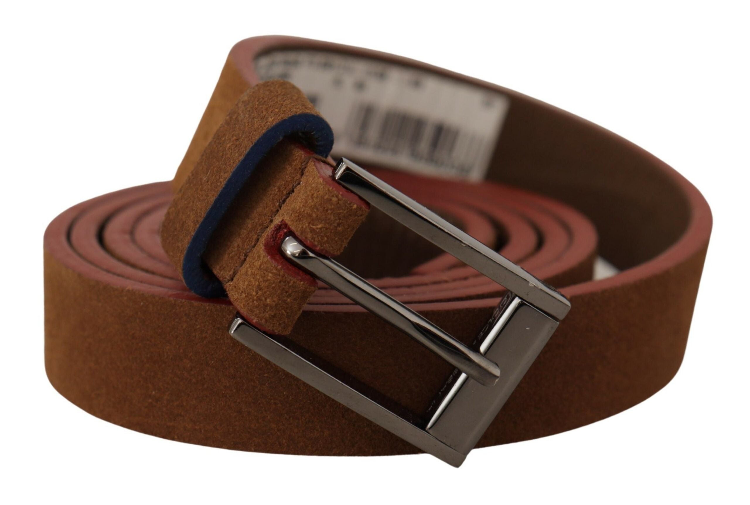 Dolce & Gabbana Brown Logo Engraved Metal Waist Buckle Belt Dolce & Gabbana