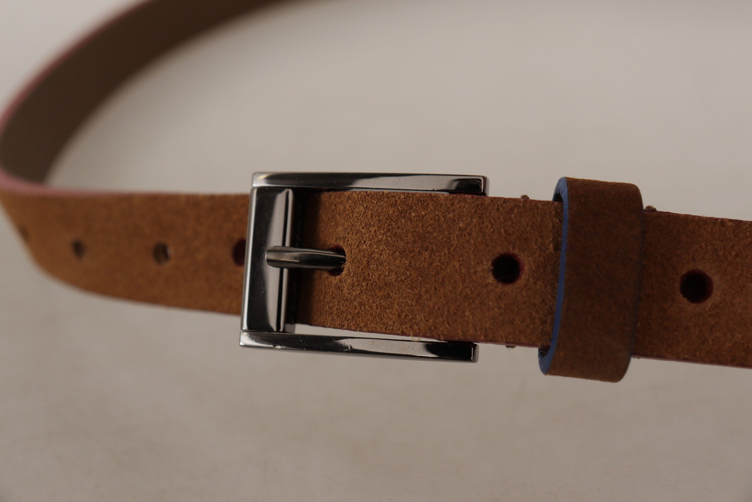 Dolce & Gabbana Brown Logo Engraved Metal Waist Buckle Belt Dolce & Gabbana