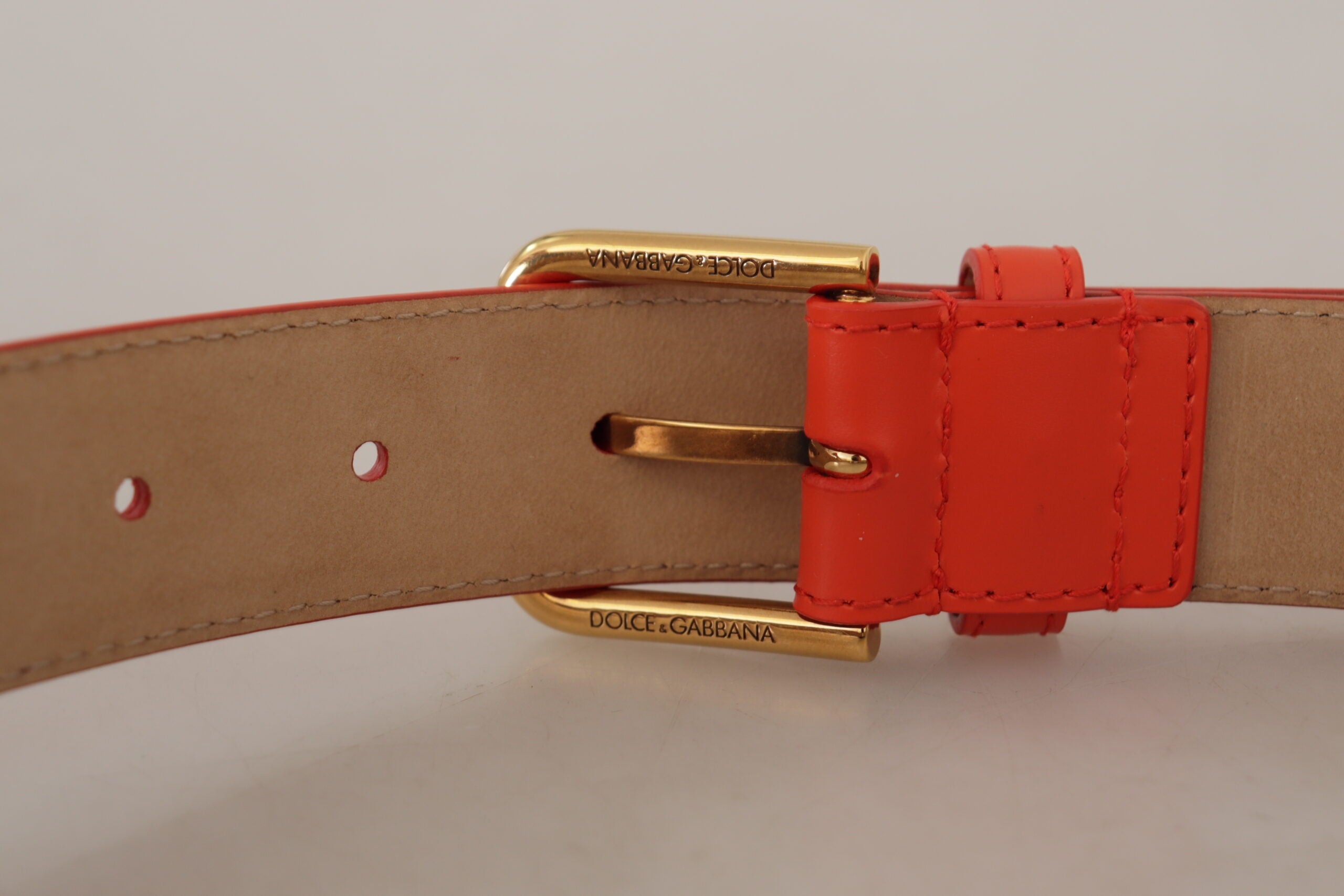 Dolce & Gabbana Orange Leather Devotion Heart Micro Bag Headphones Belt Dolce & Gabbana