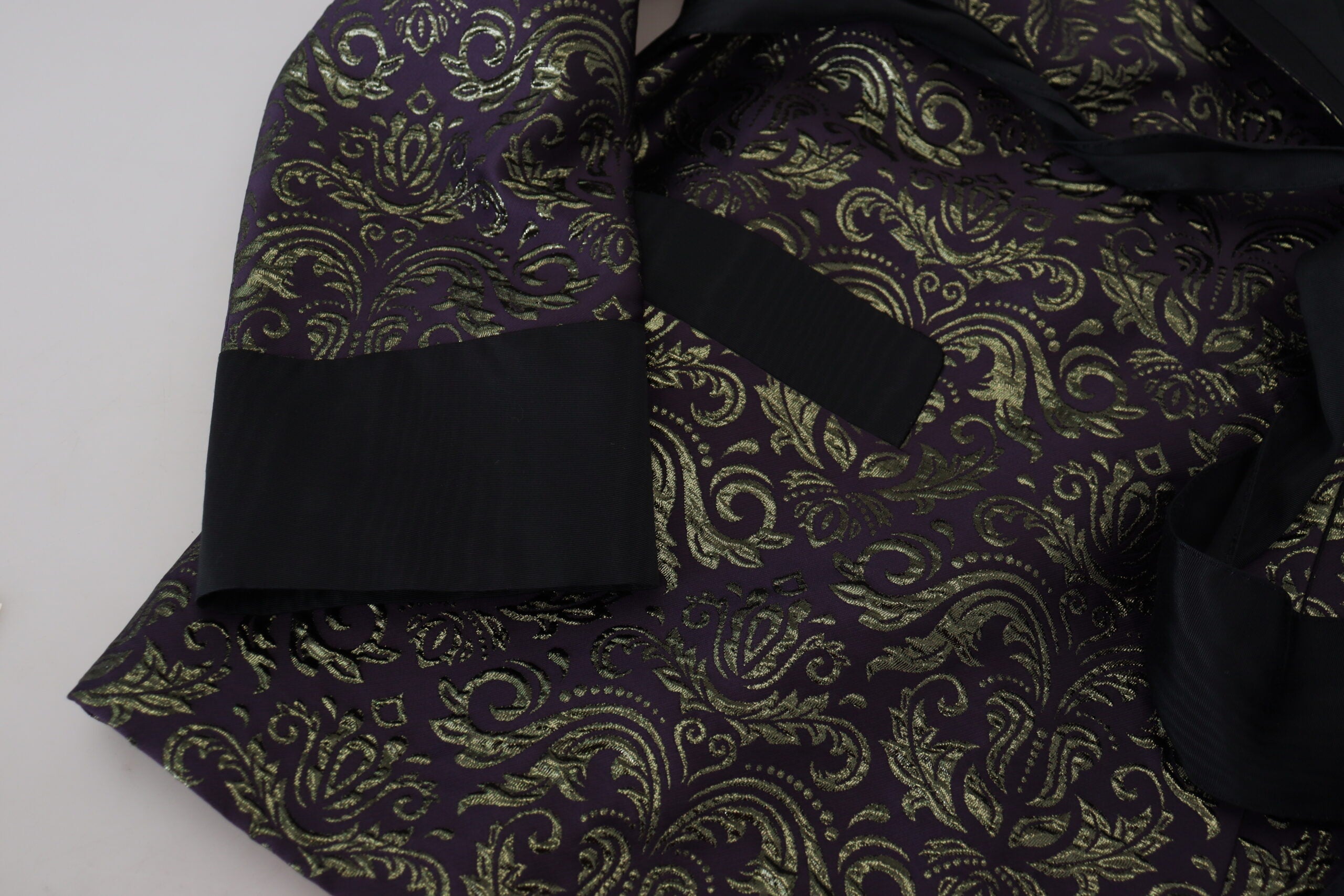 Dolce & Gabbana Gold Purple Baroque Jacket Blazer Robe Dolce & Gabbana