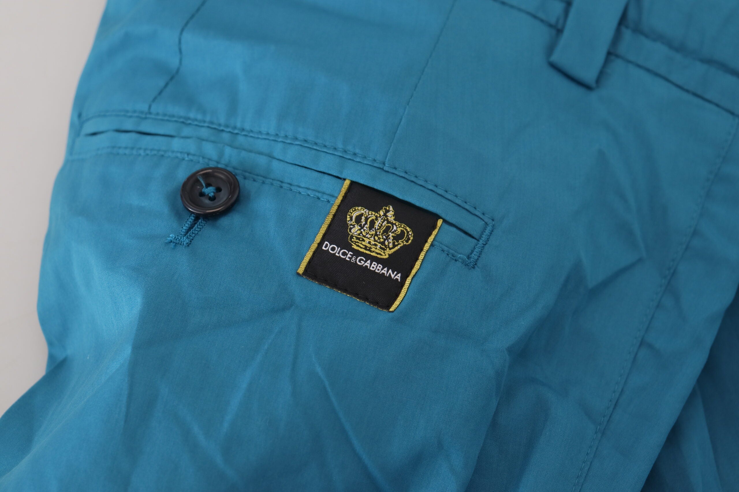 Dolce & Gabbana Blue Cotton Chinos Trousers Pants Dolce & Gabbana